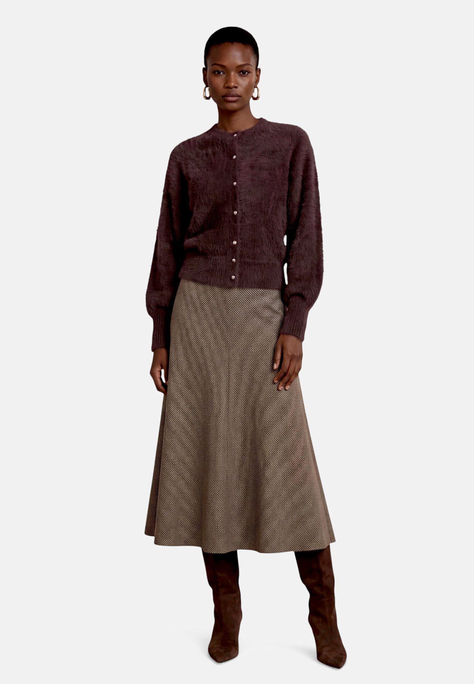 Zero Strickjacke Damen mit Fledermausärmeln (1-tlg) Plain/ ohne Details