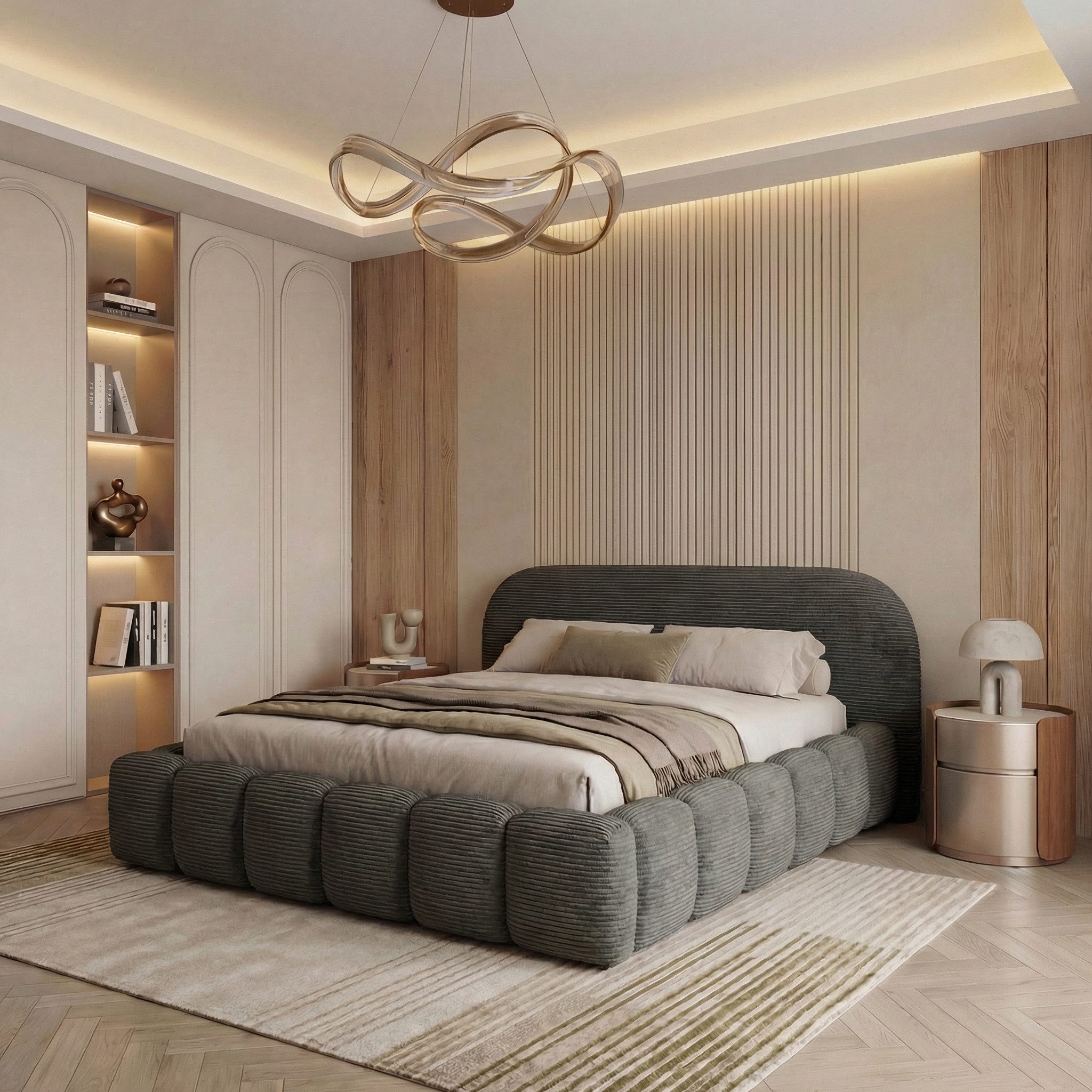 thematys Polsterbett mit Bettkasten, CLOUD 140x200 160x200 180x200 200x200cm (Kopfteil im Oversize-Look und Stauraum – weich, modern und pflegeleicht), Inklusiv – Bild 3 von 5