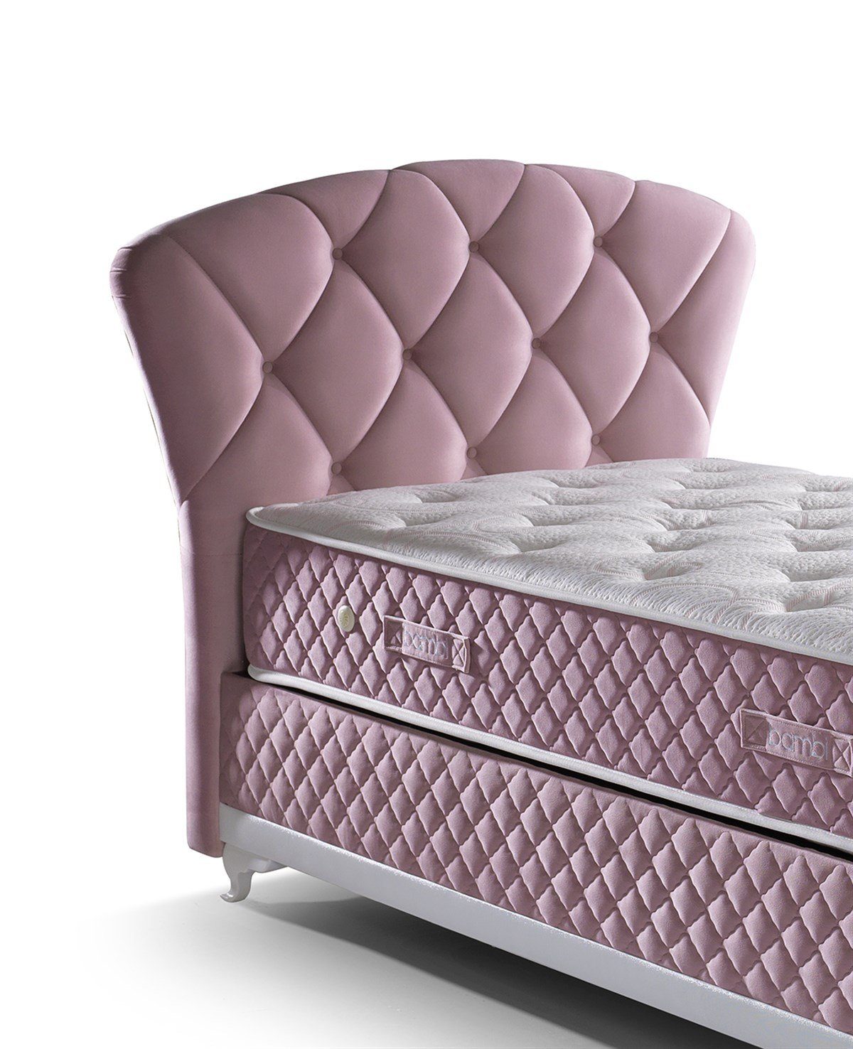 Bambi Boxspringbett Kinderbett 90 x 200 Boxspringbett 90 x 200 inkl. Matratze Pinky