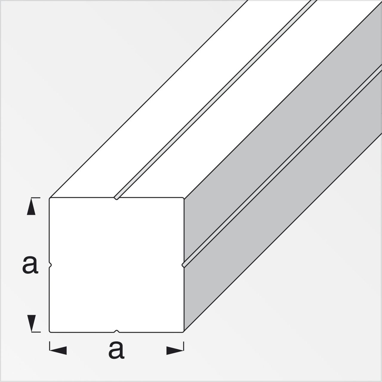 Quadratstange roh 1 alfer alfer Aluminium 15.5 Vierkantstange m, mm Aluminium