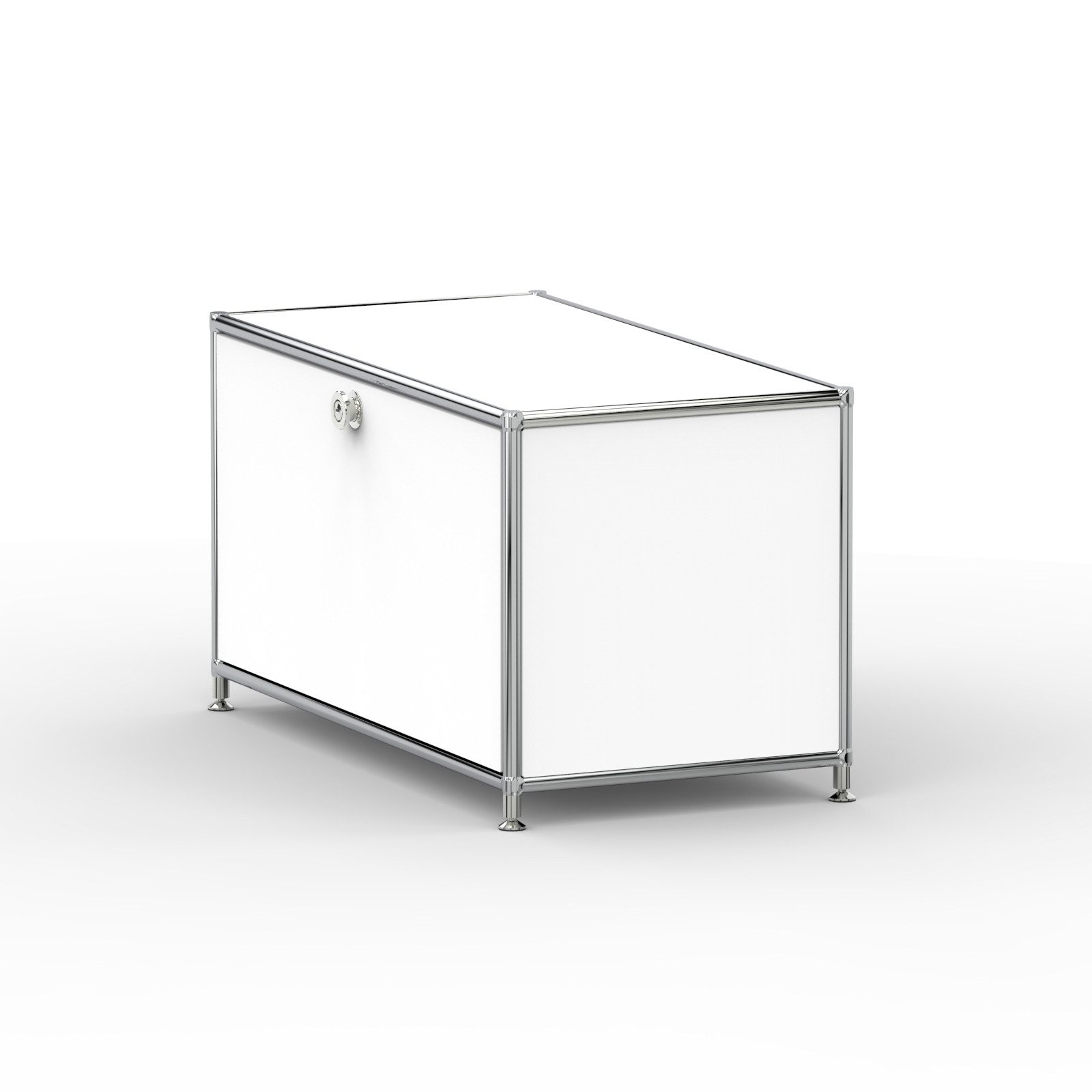 Versee Lowboard TV Board mit Klappe & Schloss, Breite 77 cm (Lowboard für Büro und Home-Office, 1 Lowboard), Robust und langlebig, 50kg belastbar