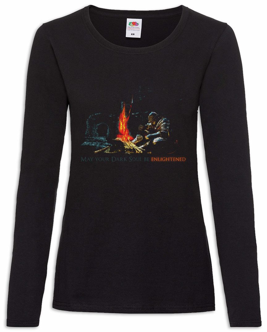 Langarmshirt Enlightened Soul Damen Langarmshirt Firelink Shrine Dark Gamer Nerd