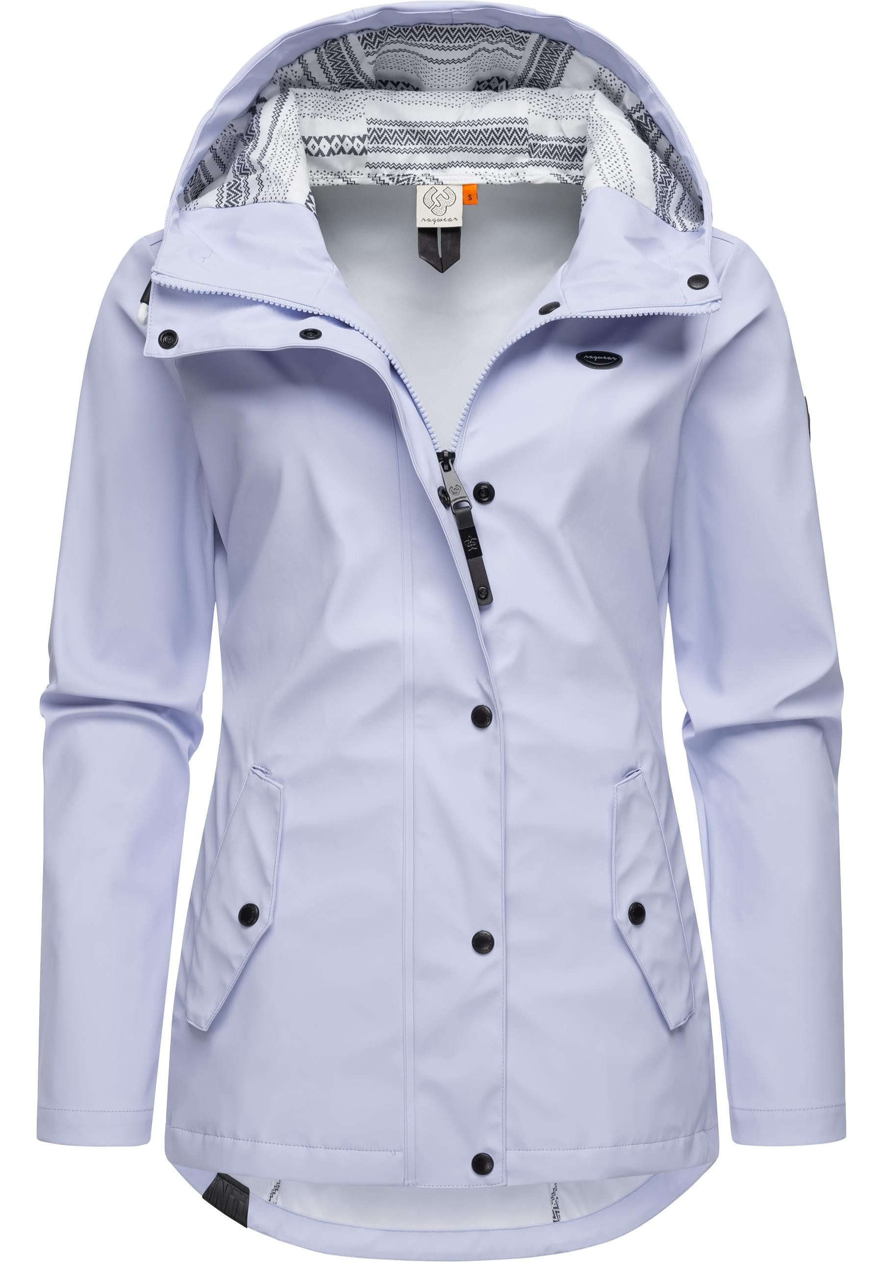 Ragwear Regenjacke YM-Marge stylische Übergangsjacke mit großer Kapuze