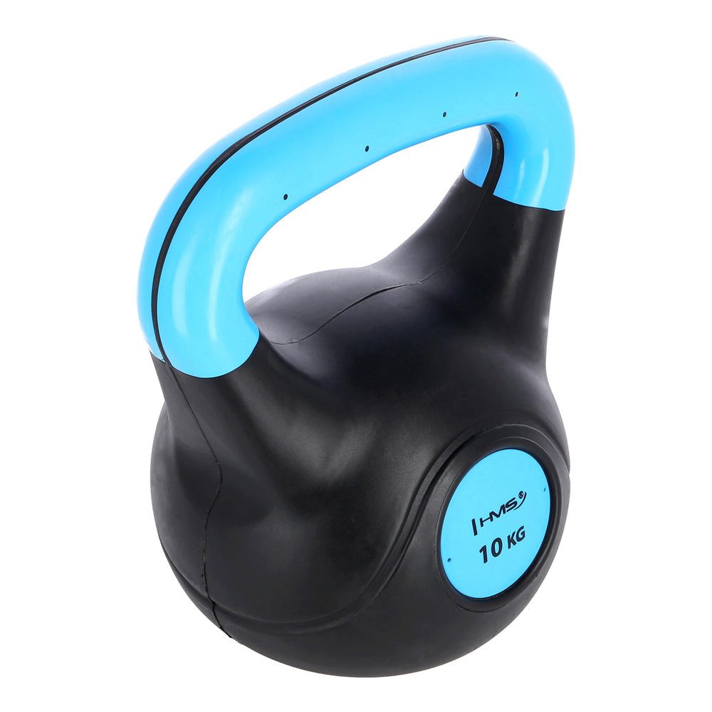HMS Kettlebell Kugelhantel Schwunghantel Ganzkörpertraining, (Spar-Set, 25 x 29 x 20 cm), Zementkern, PE-Mantel, farbiger Griff