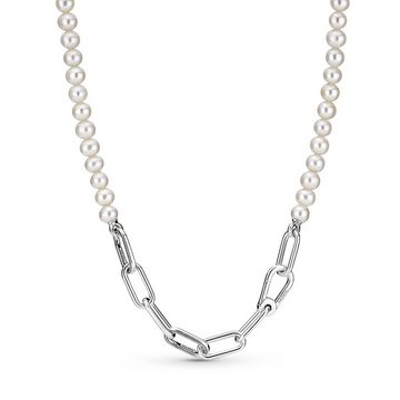 Pandora Kette mit Anhänger Pandora silver link necklace white freshwater pearl 399658C01 L45 cm