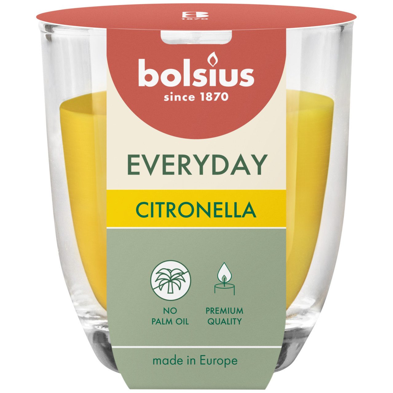 Bolsius Duftkerze Bolsius Duftkerze Everyday Citronella 8 cm im Glas günstig online kaufen