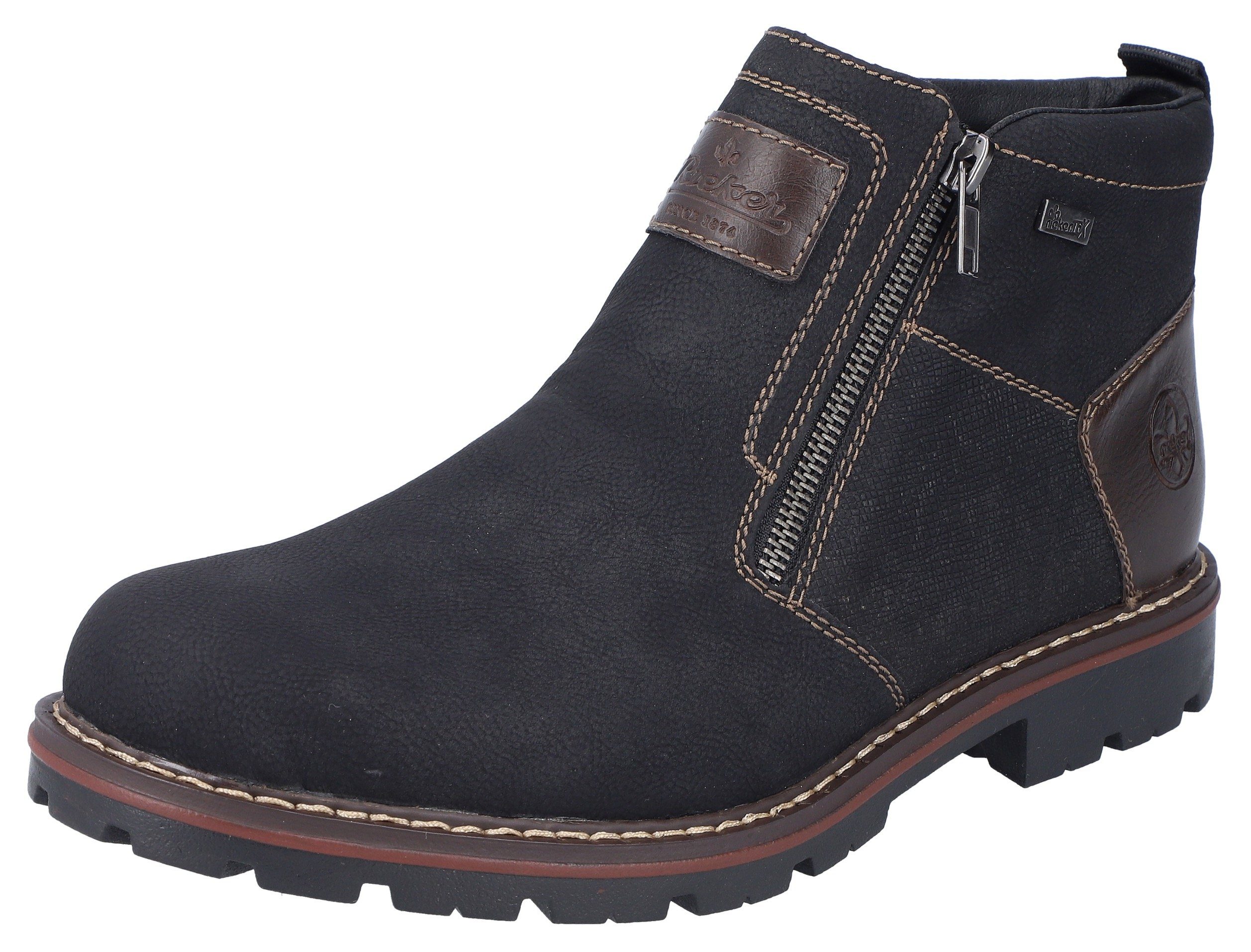 Rieker Winterstiefelette mit TEX-Ausstattung schwarz-kastanie