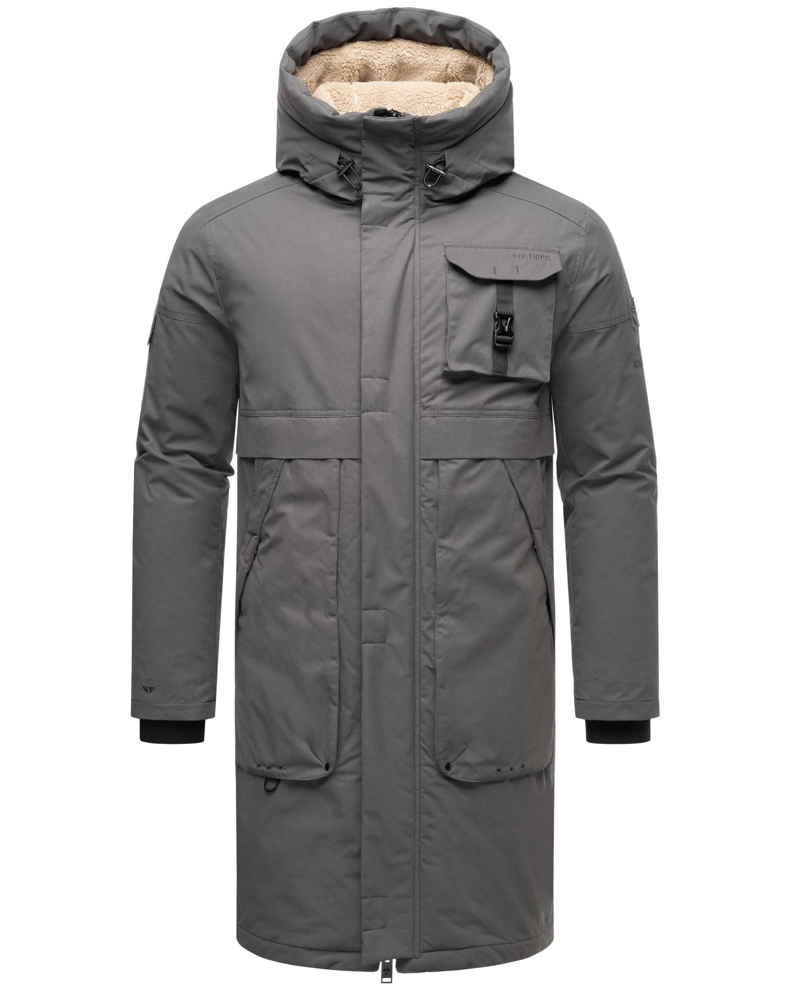 Stone Harbour Wintermantel Cyriaan XX Langer Herren Winterparka mit großen Eingrifftaschen