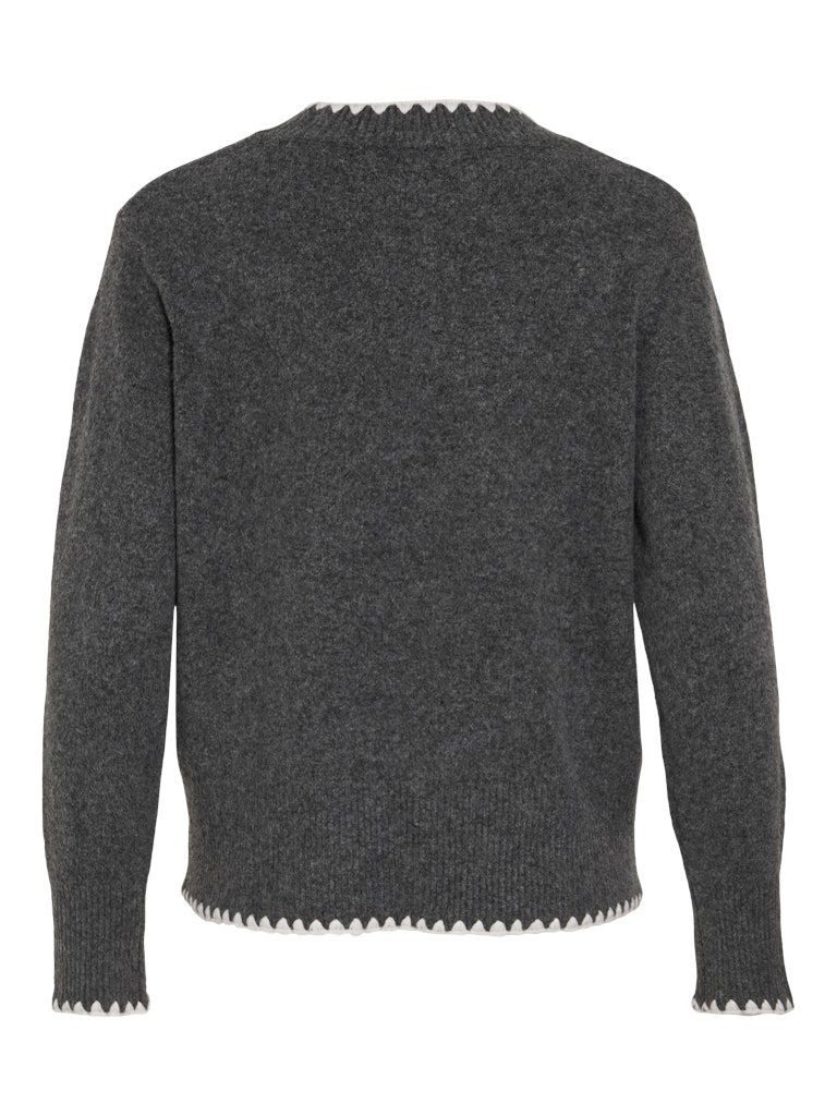 Vila Rundhalspullover VIHEFNA STITCH DETAIL günstig online kaufen