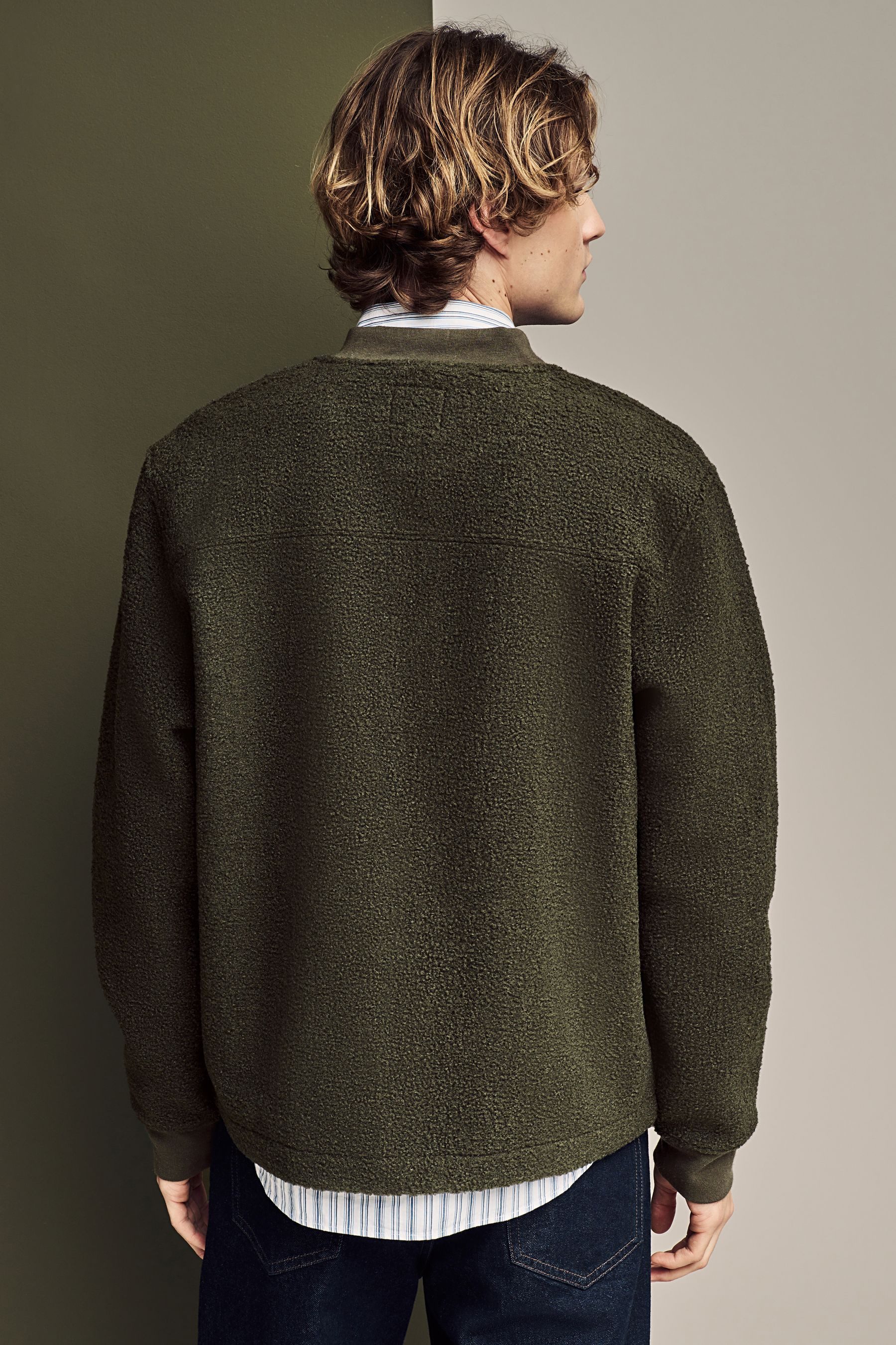 Next Strickjacke Lange Borg-Strickjacke mit Knopfleiste günstig online kaufen