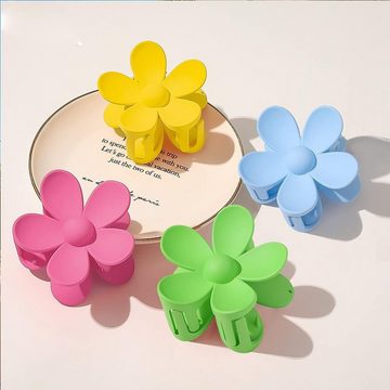 MKING Haarspange 6 Stück Große Klauen Haarspangen, Matte Flower Hair Clips