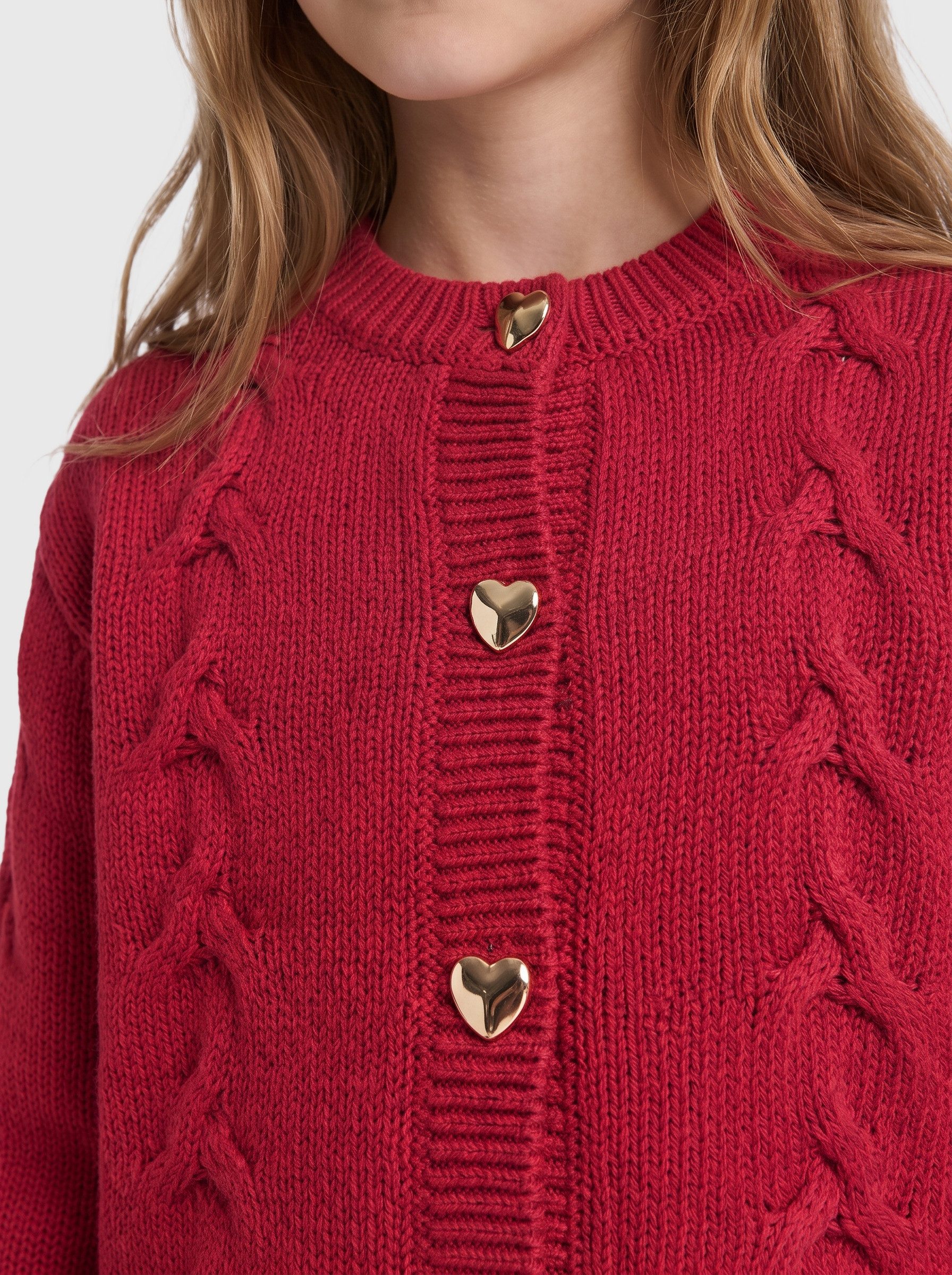 KIDS ONLY Strickjacke KOGPEPPE LS CABLE CARDIGAN KNT Baumwolle – Bild 3 von 5