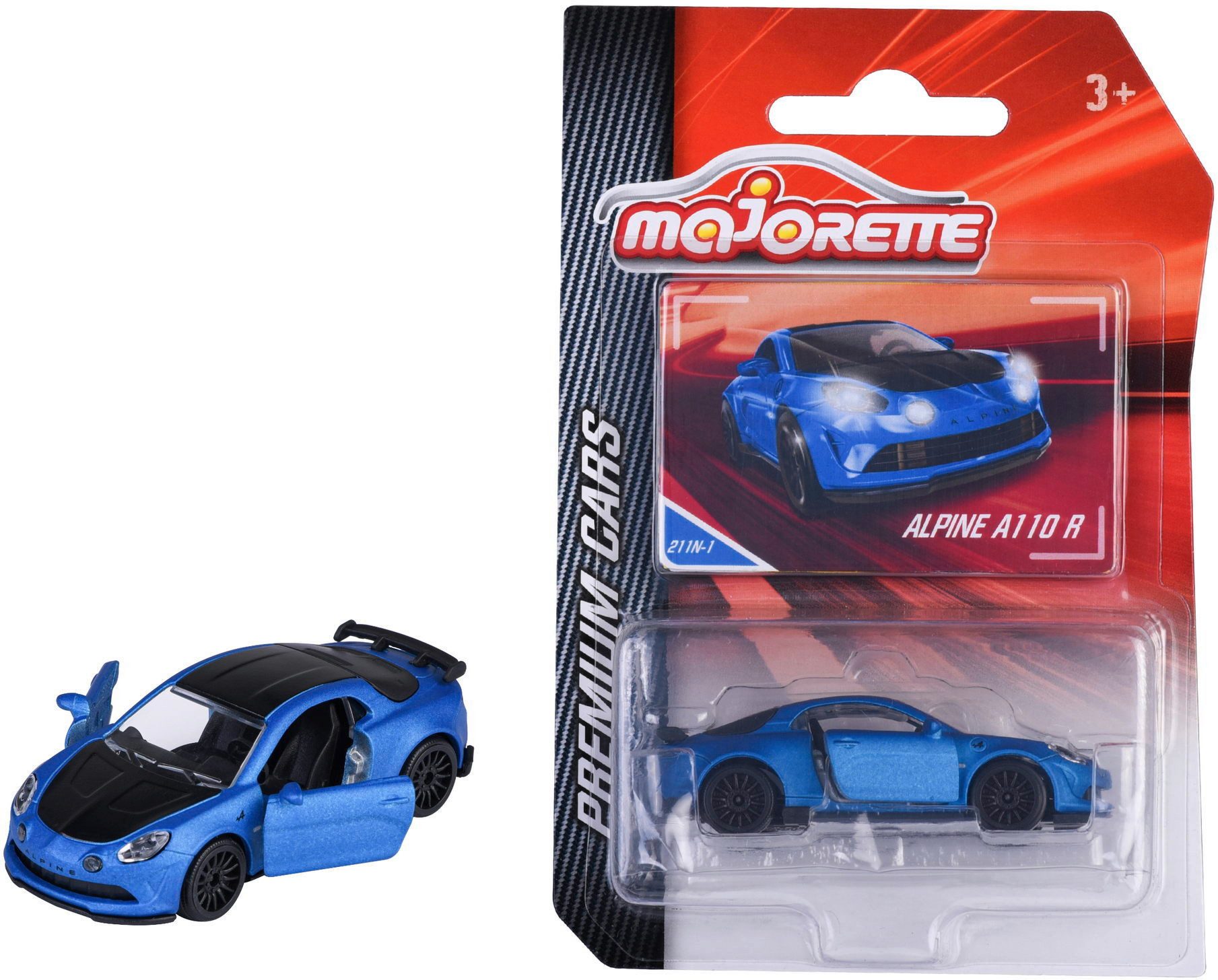 majORETTE Spielzeug-Auto Majorette Spielzeugauto Premium Cars Alpine A110R blau 212053052Q45