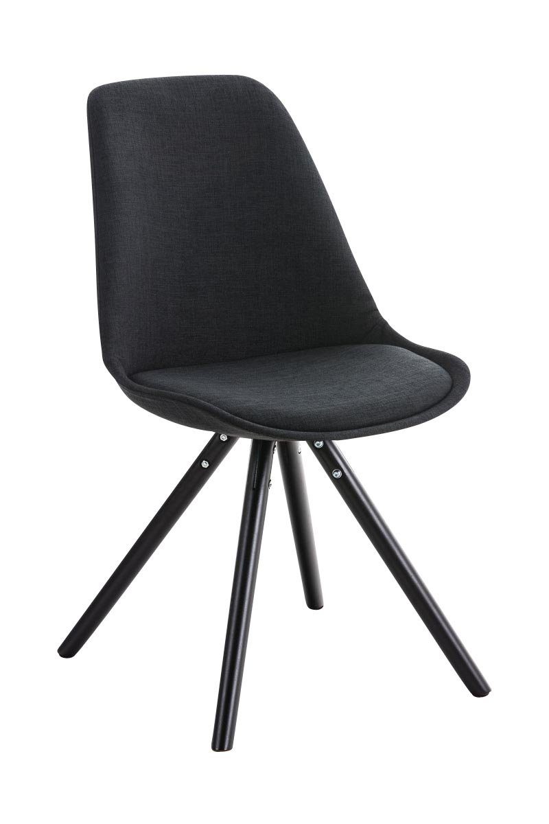 Rund Stuhl schwarz Pegleg Stoff CLP schwarz, Esszimmerstuhl