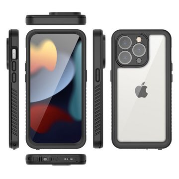 Wigento Handyhülle Für Apple iPhone 15 Pro 360 Grad Full Body Wasserdichte Handy Tasche