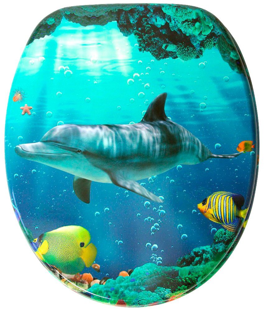 WC-Sitz Delphin Korallen