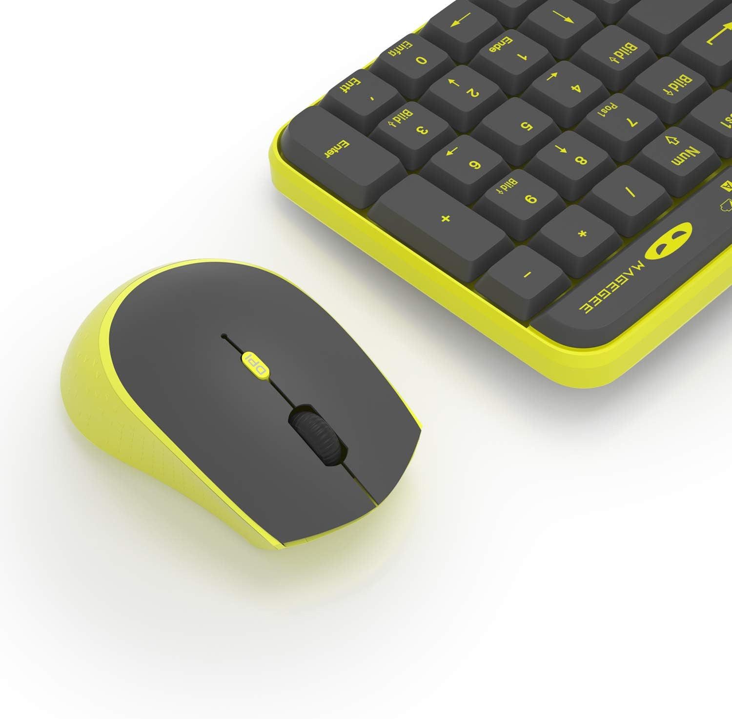 Vivitar V610 Gaming Tastatur-Maus-Kombination [DE-Layout] Wireless-Tastatur (Vollständige Funktionen, Soft Click, ergonomisches Design)