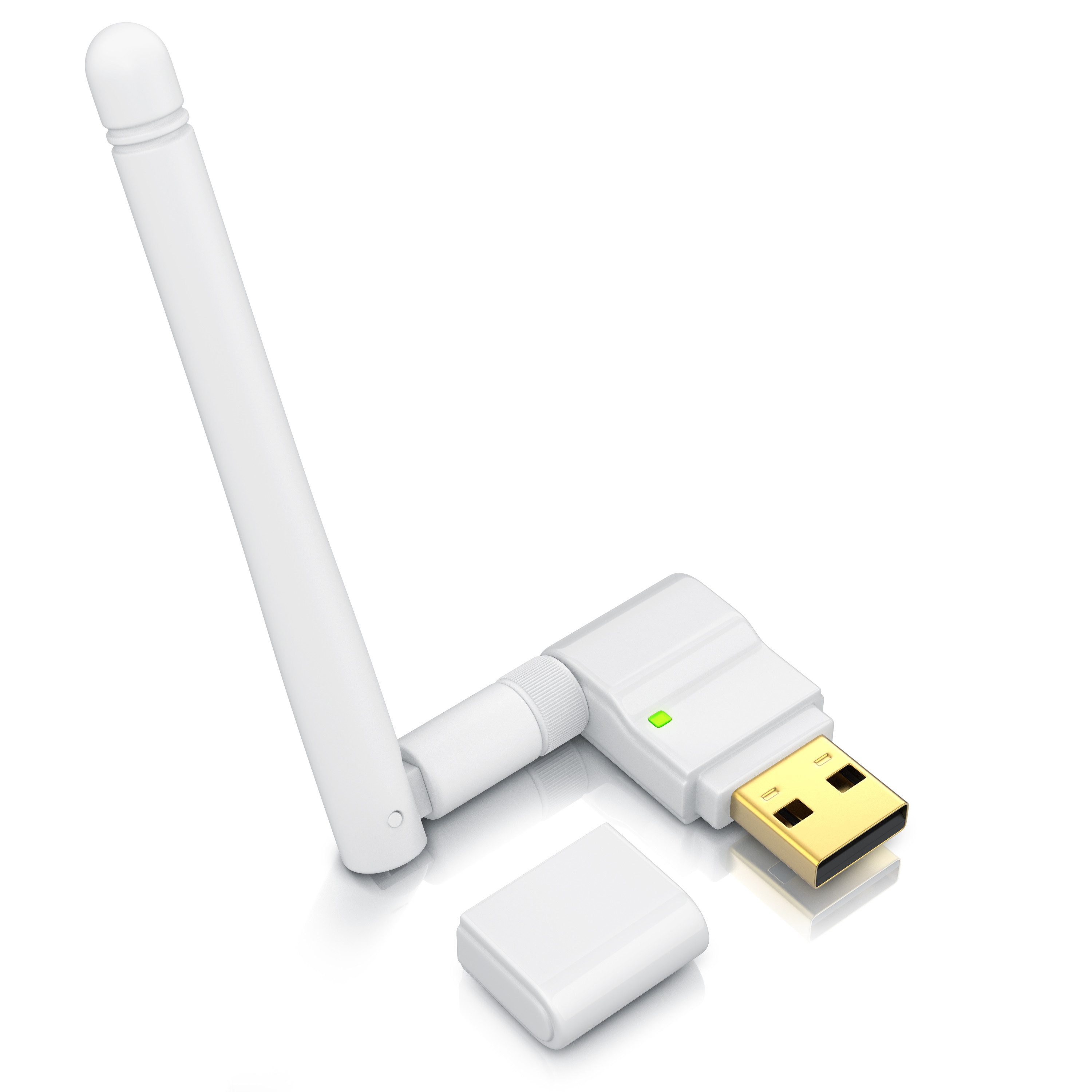 CSL WLAN-Dongle WLAN Stick, 300 Mbit/s, mit abnehmbarer Antenne, USB 2.0 Stick, stabiles WLAN für PC und Notebook, schnell installiert