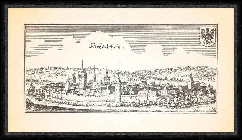 Kunstdruck Heydelsheim Heidelsheim Bruchsal Kraichgau Saalbach Stadtmauer Faks_Me