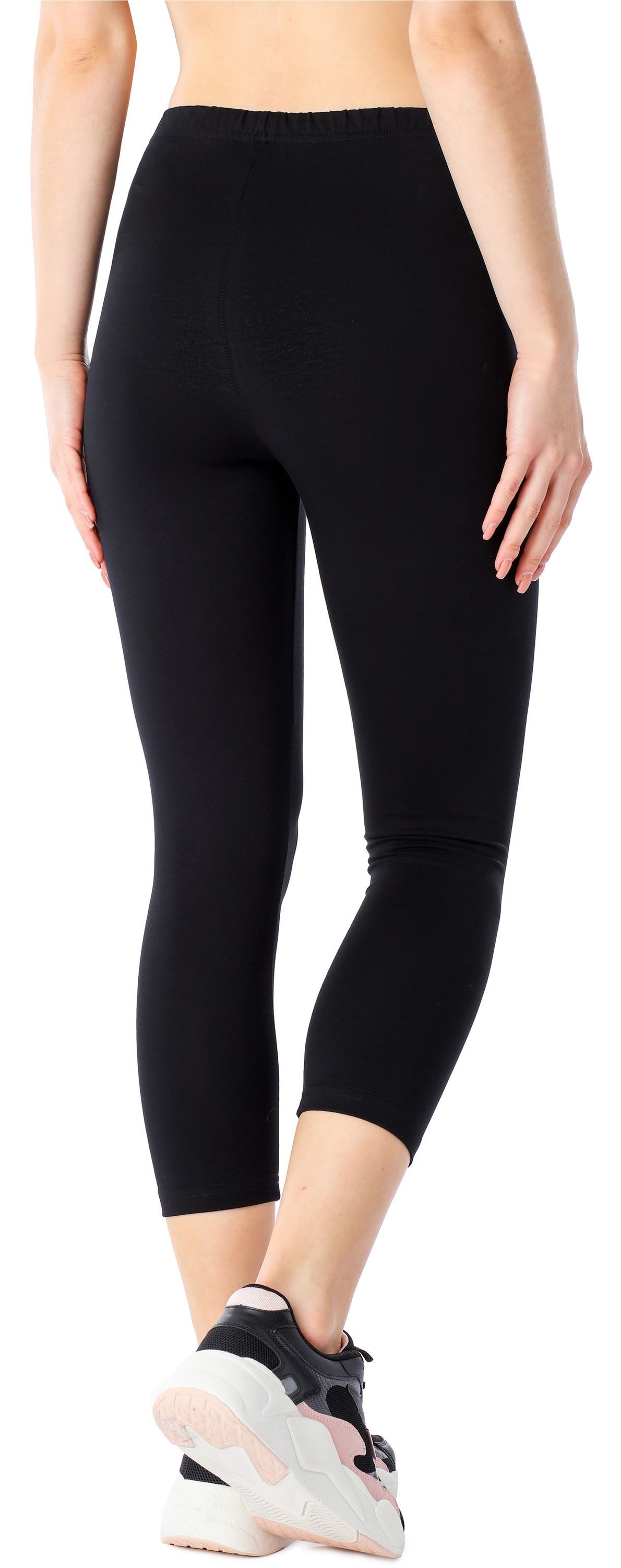 Bellivalini Leggings Damen 3/4 Capri Leggings aus Bio-Baumwolle BLV50-184 (1-tlg) elastischer Bund