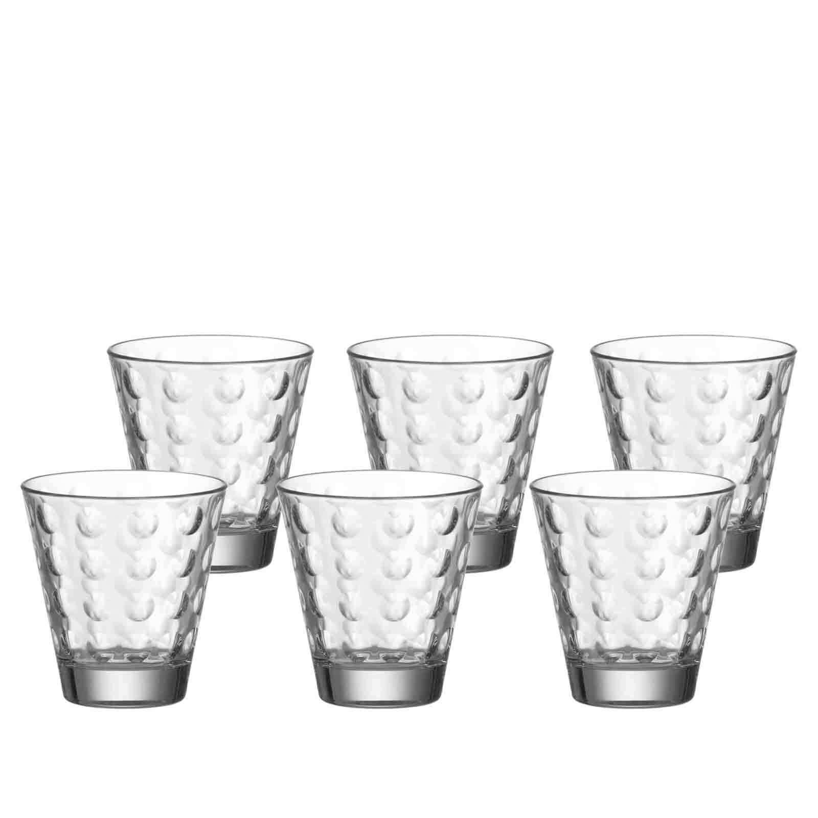 LEONARDO Glas Optic Trinkgläser 215 ml 6er Set, Glas