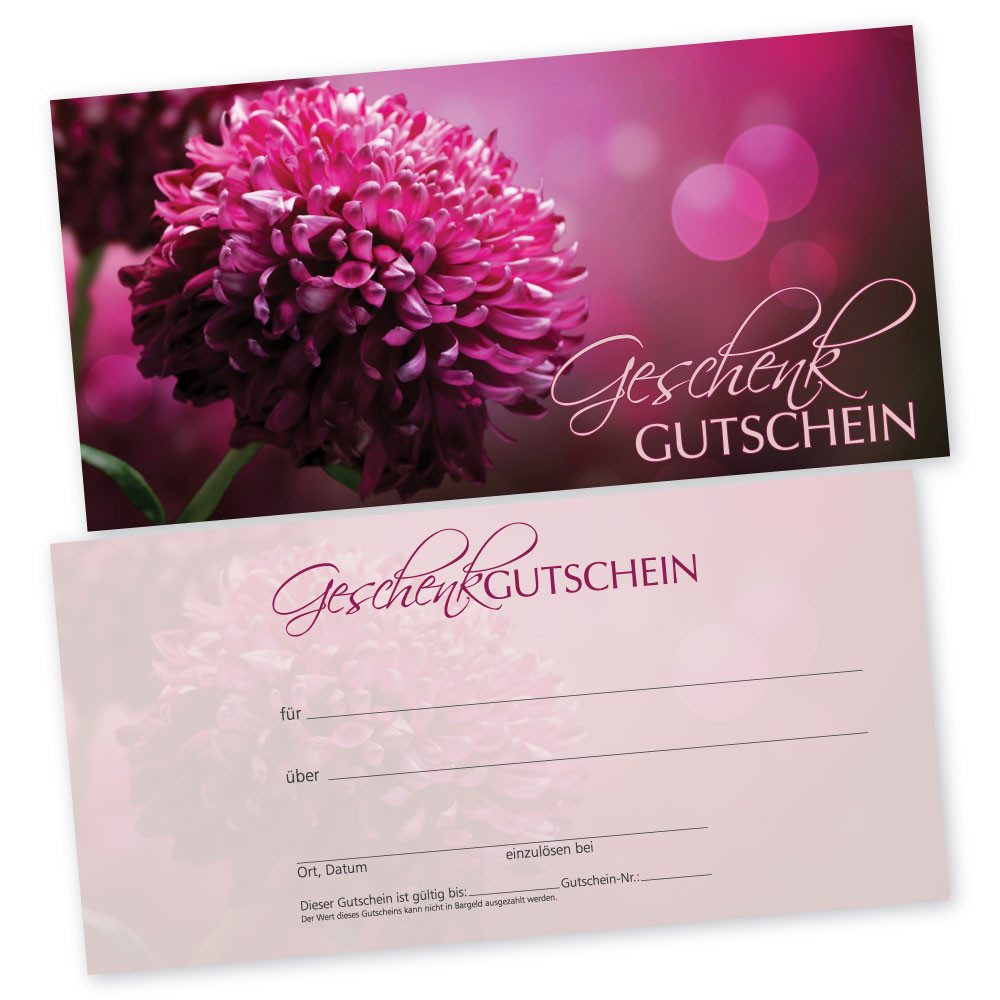 cosmeticPlus Geschenkkarte 50 Gutscheinkarten mit verschiedenen Motiven (zum Verkaufen), glänzende Vorderseite