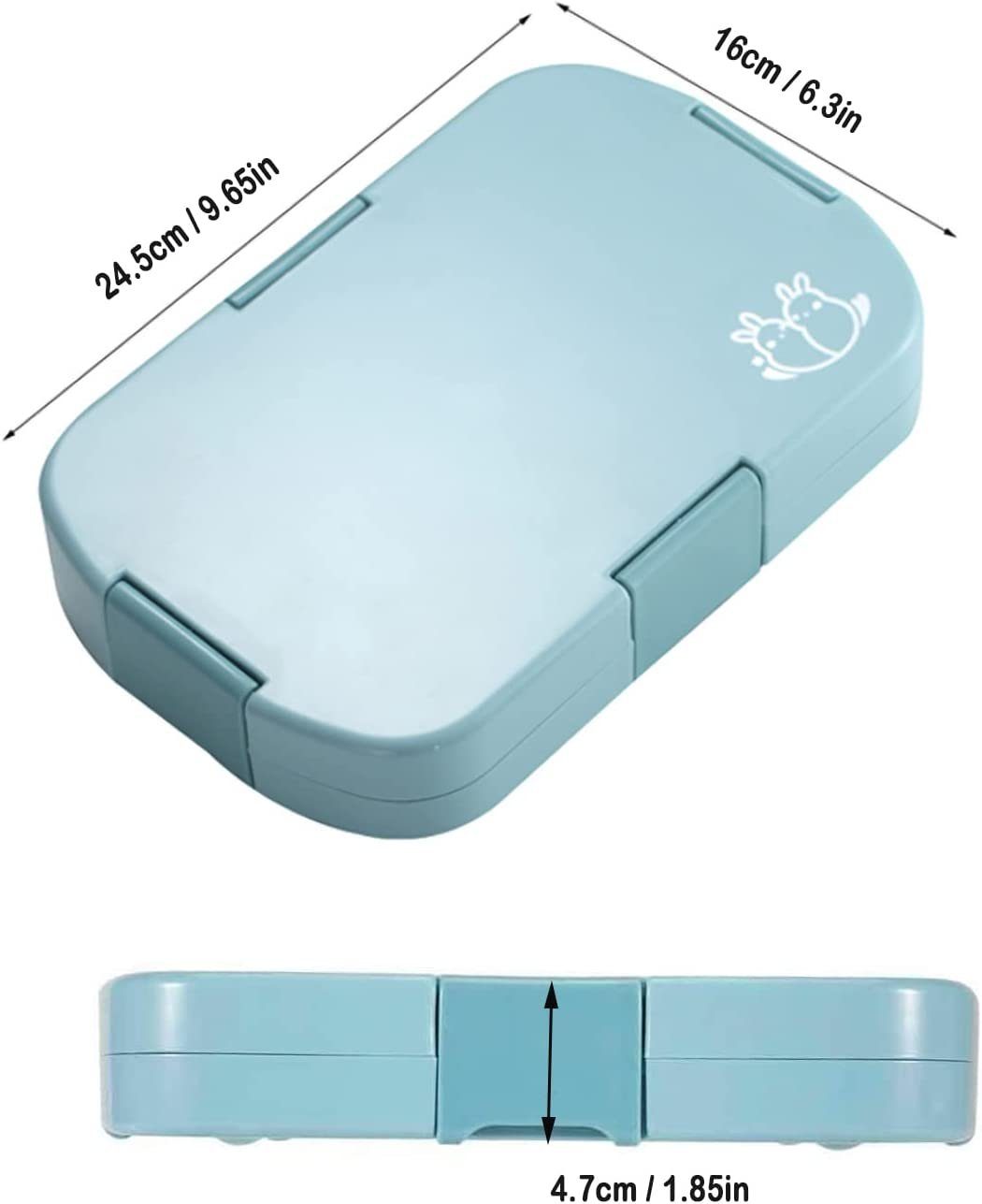 Haiaveng Lunchbox Fächer), Fächern(6 Bento mit Brotbüchse, Vesperdose Kinder Blau Box Auslaufsicher