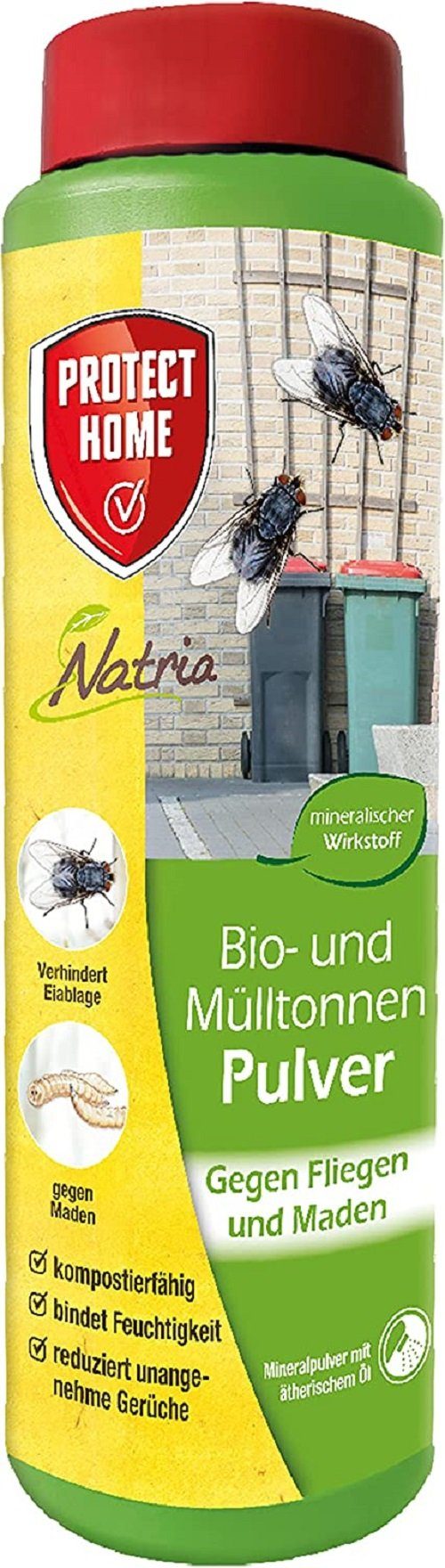Protect Home Biotonnenpulver Protect Home Natria Bio-& Mülltonne Pulver 500 g gegen Fliegen Maden