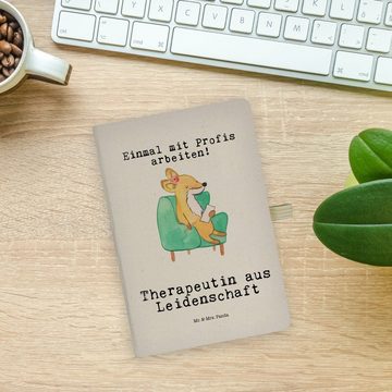 Mr. & Mrs. Panda Notizbuch Therapeutin Leidenschaft - Transparent - Geschenk, Danke, Beruf, Schr Mr. & Mrs. Panda, Handgefertigt