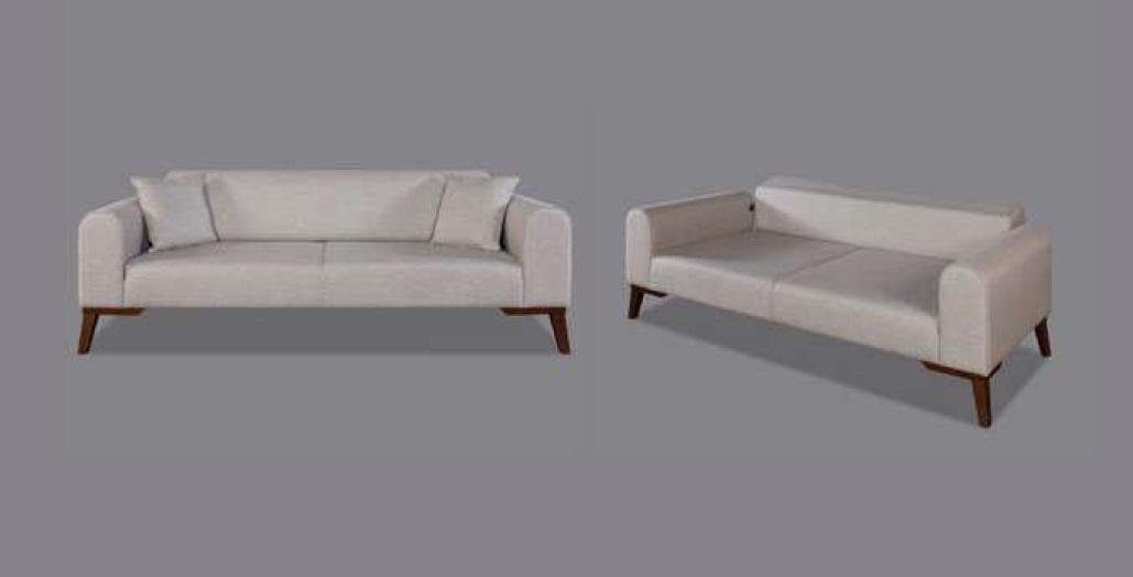 3 Sofa Möbel Grau Italienische Modernes Dreisitzer Stil Sofa Sitzer JVmoebel