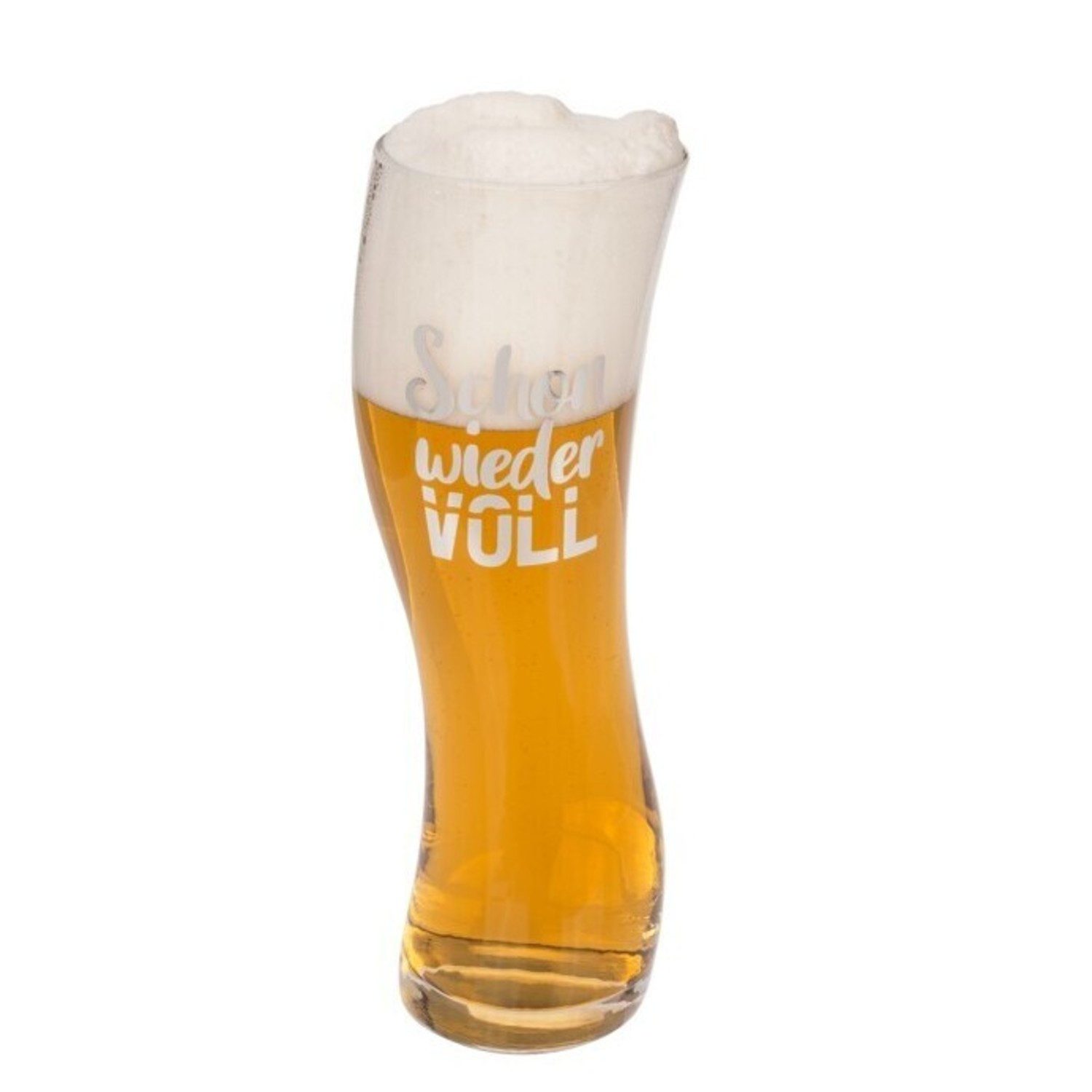 Bierglas Schon wieder voll Bierglas mit schiefem Design