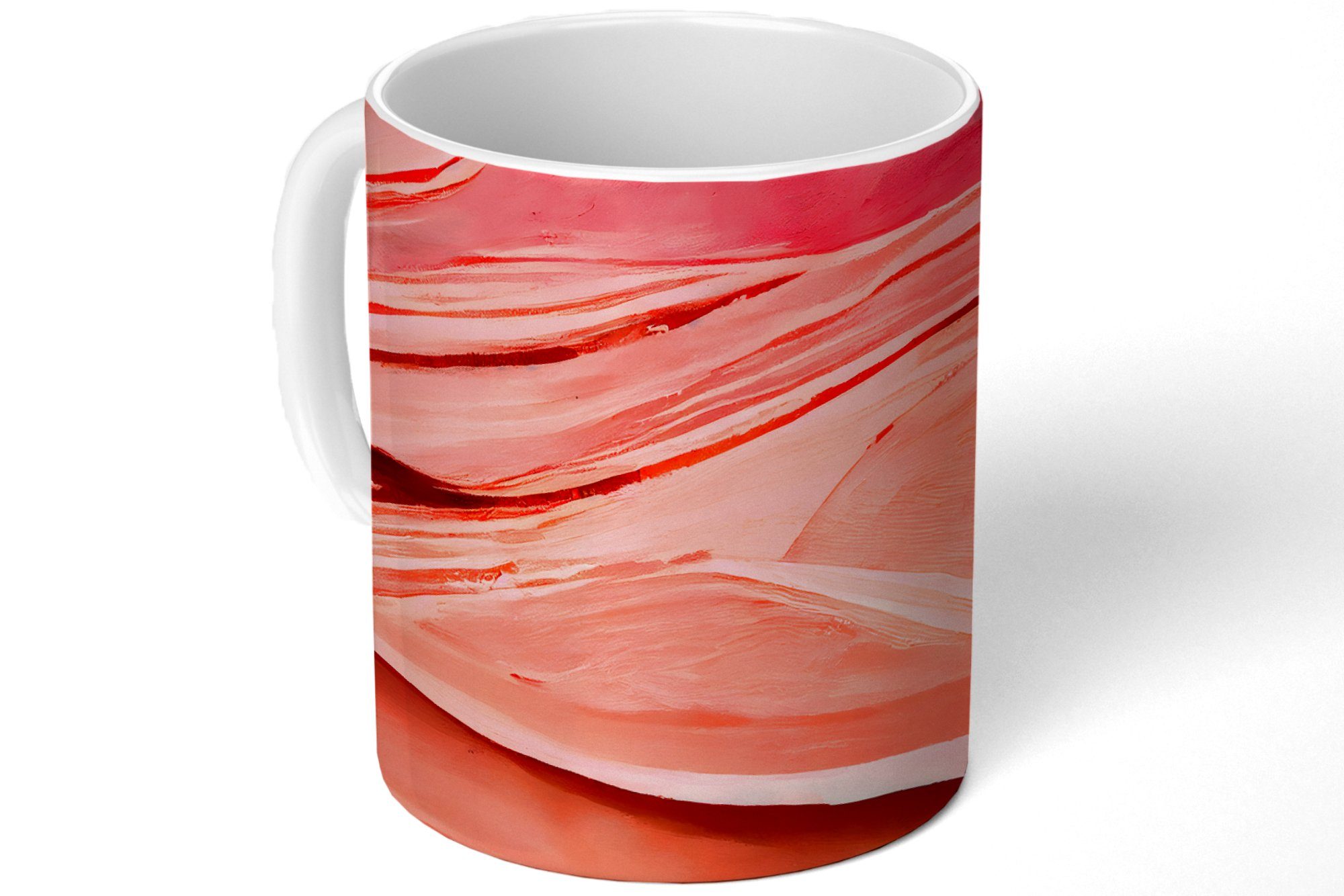 Formen, - Teetasse, Abstrakt MuchoWow Becher, Kaffeetassen, Rosa - Keramik, Tasse Teetasse, - Geschenk Pastell