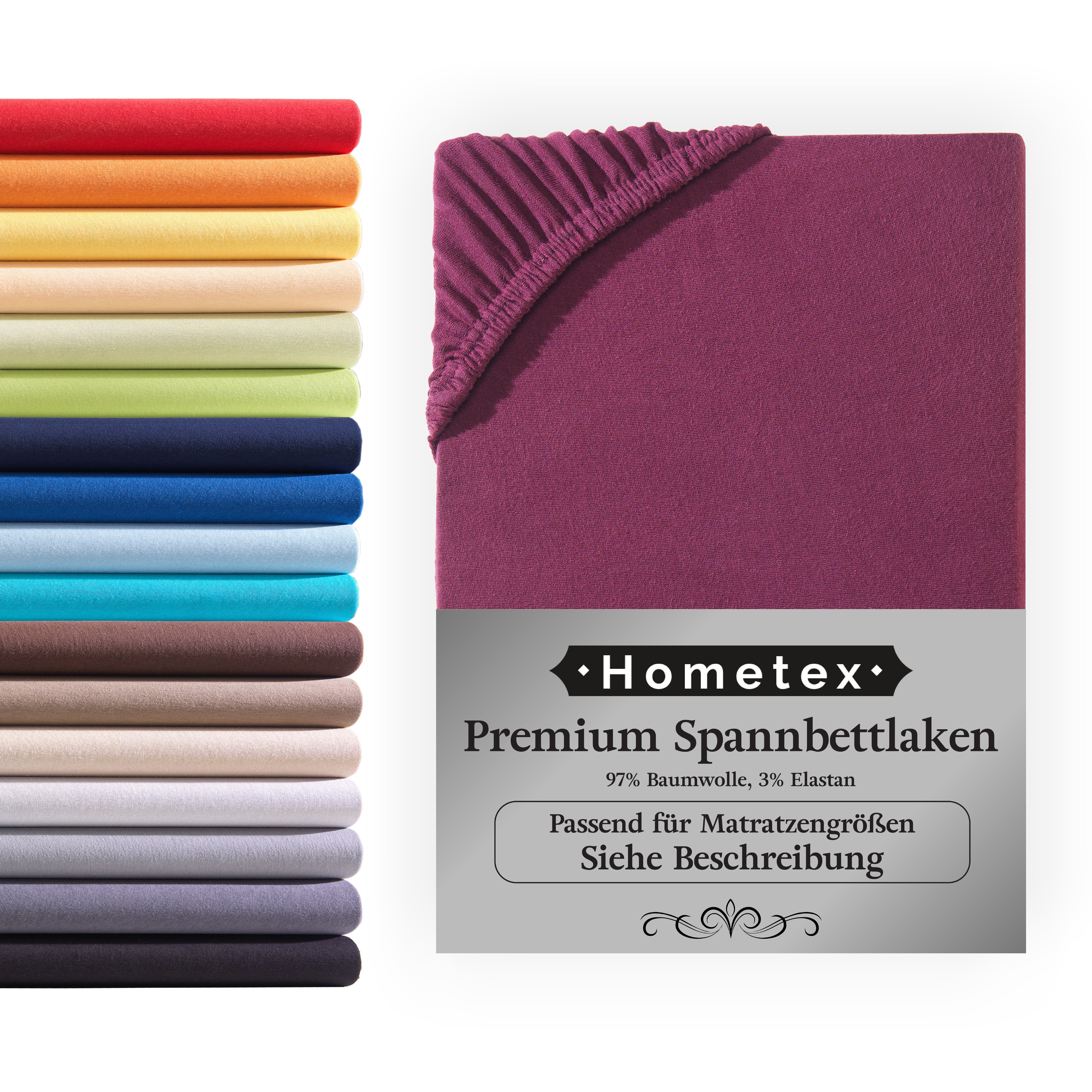 Hometex Premium Textiles Spannbettlaken Premium Boxspringbett Spannbetttuch günstig online kaufen