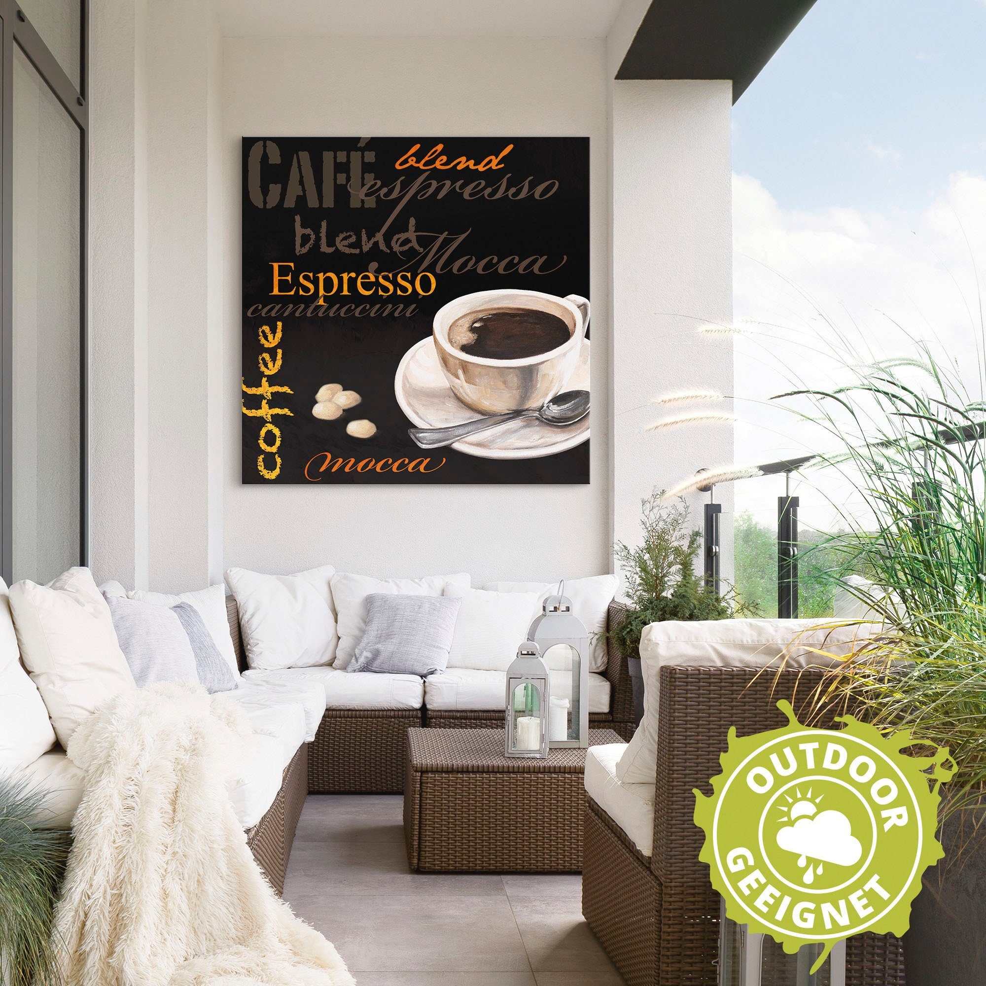 Artland Wandbild »Espresso - Kaffee«, Kaffee Bilder (1 Stück), in vielen Größen & Produktarten - Alubild / Outdoorbild für den Außenbereich, Leinwandbild, Poster, Wandaufkleber / Wandtattoo auch für Badezimmer geeignet-HomeTrends