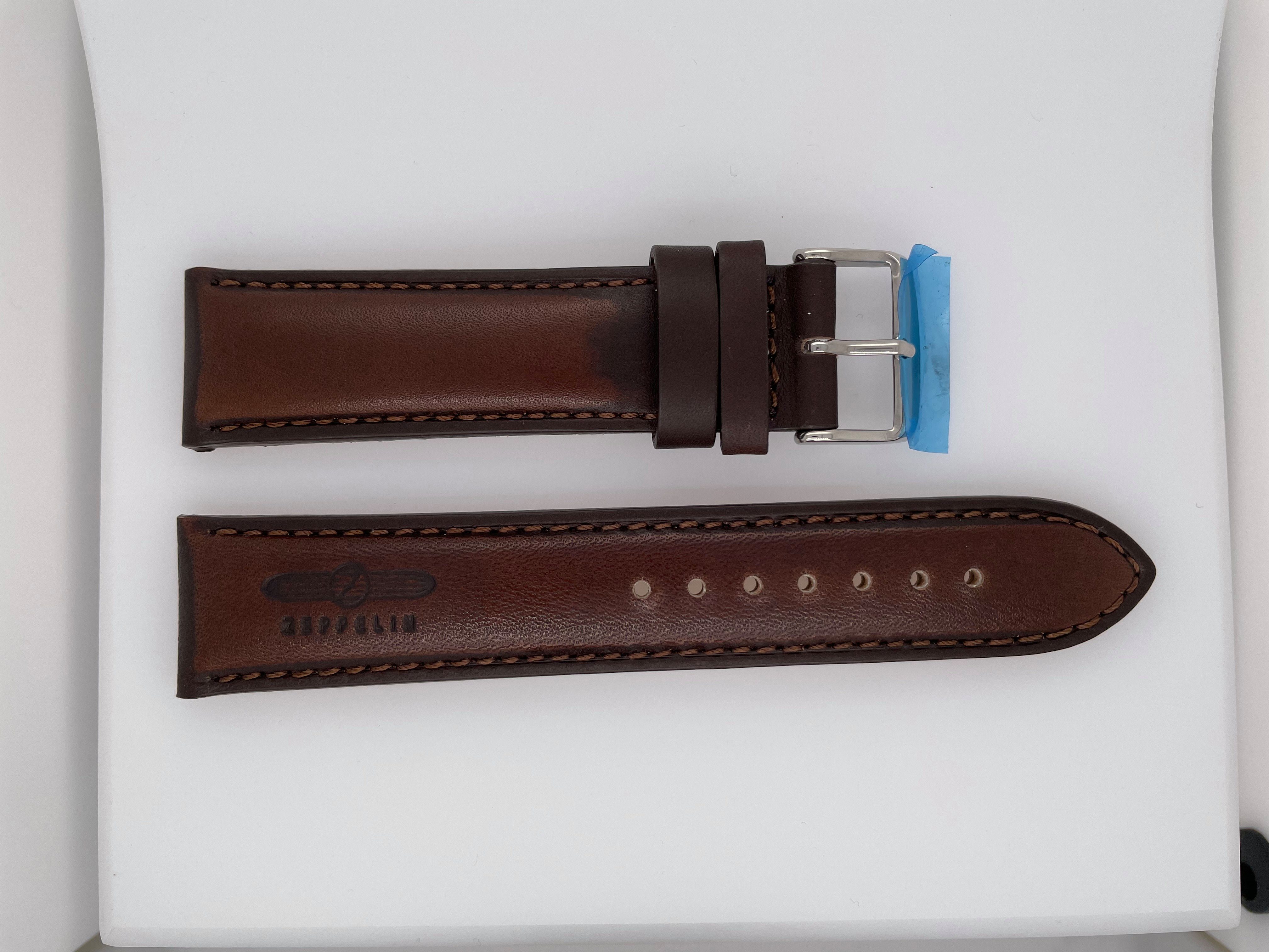 ZEPPELIN Uhrenarmband Herren Lederarmband dunkelbraun mit günstig online kaufen