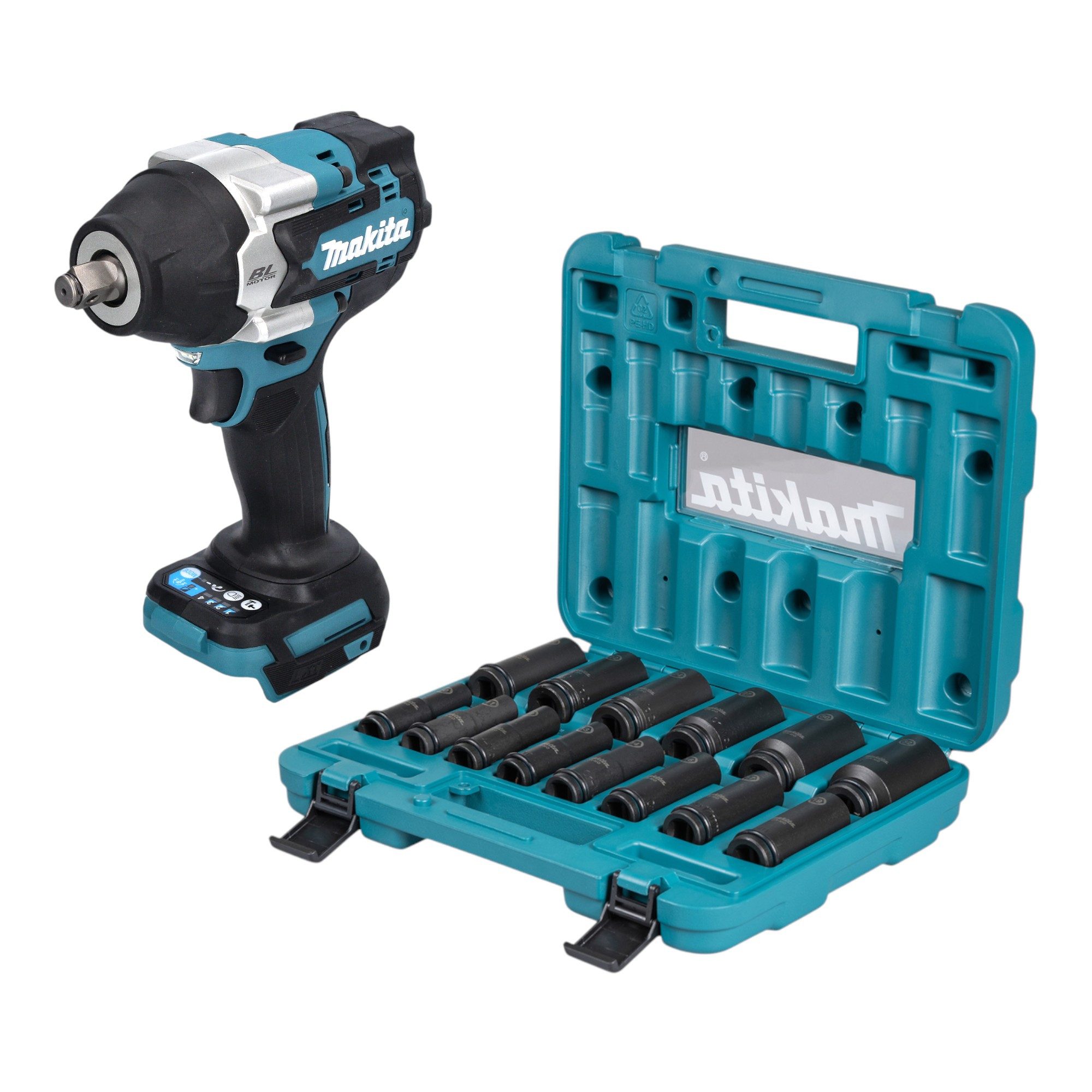 Makita Akku-Schlagschrauber DTW 700 Z 18 V 700 Nm 1/2" + Steckschlüssel Sat günstig online kaufen