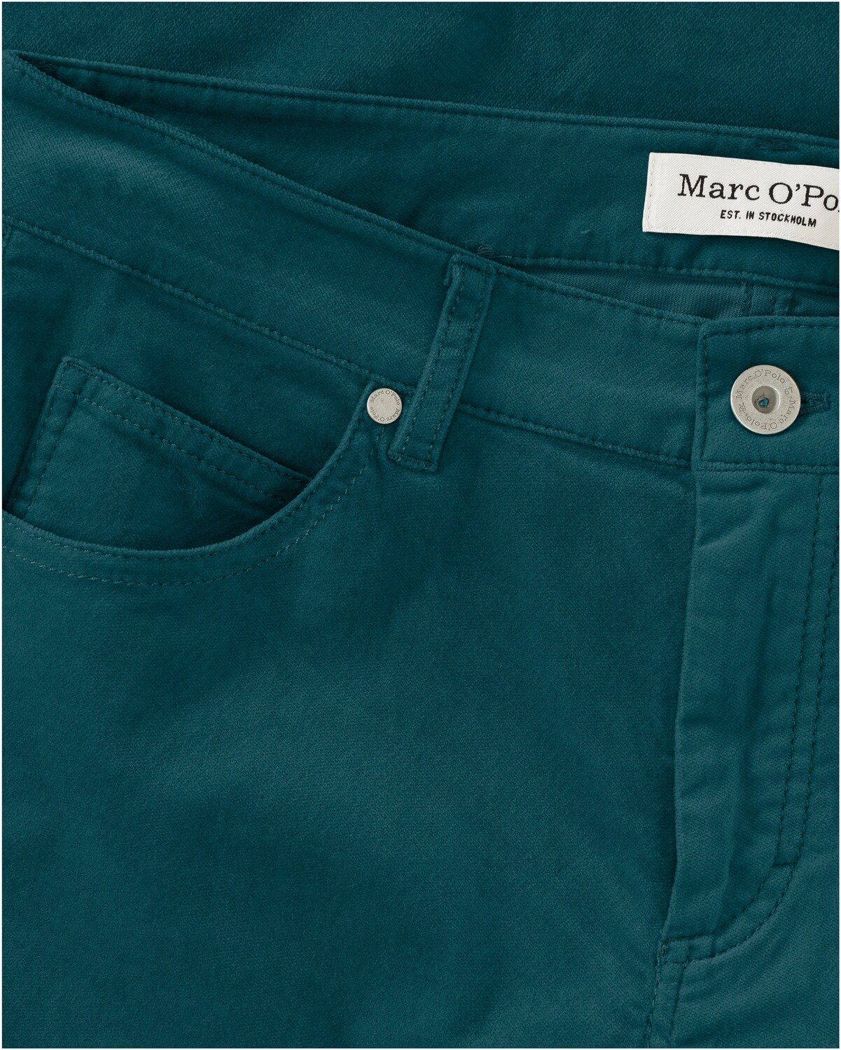 Grün Marc O'Polo Samthose Lulea 5-Pocket-Hose Slim
