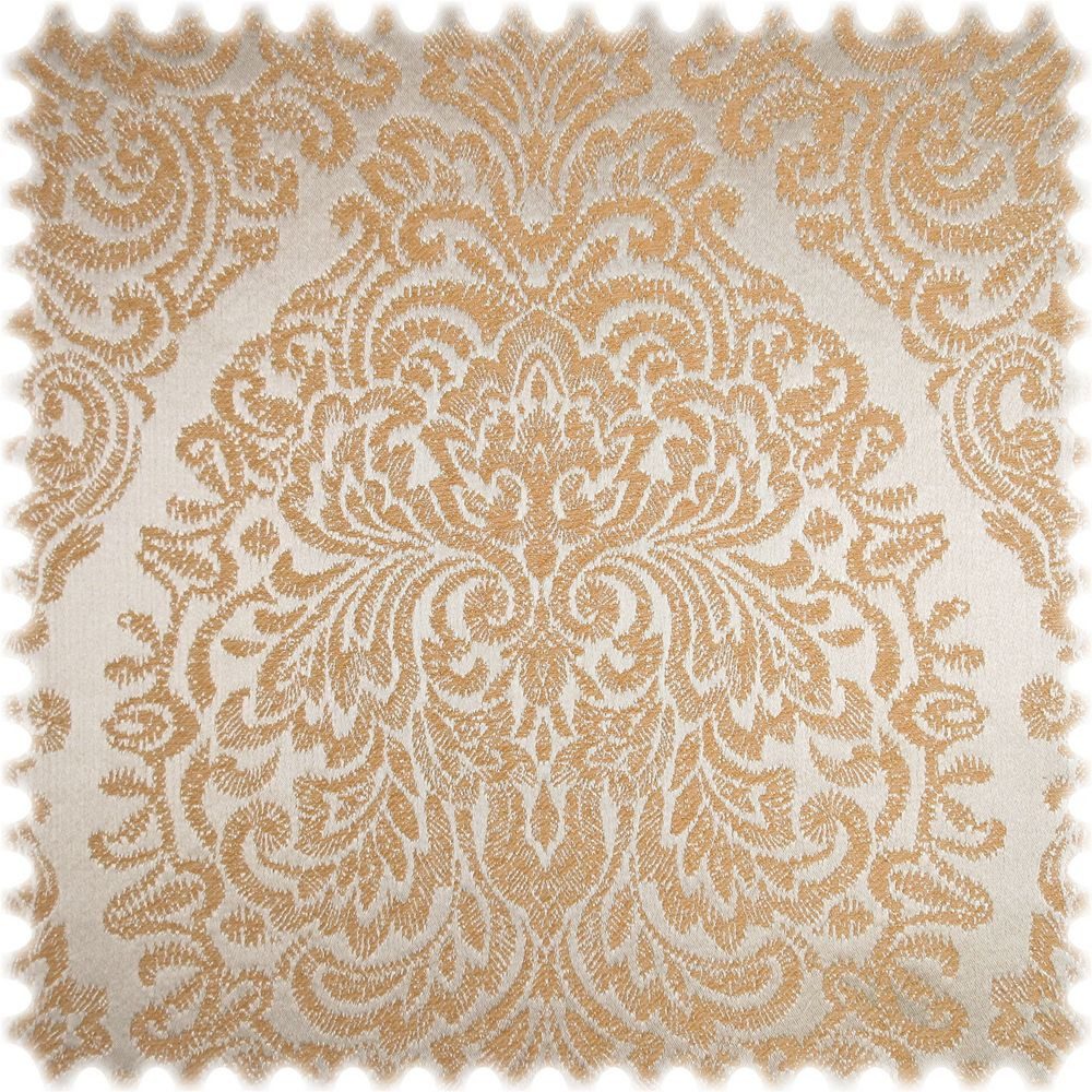 Heiro Stoff AKTION Jacquard Ornament Möbelstoff Grimani Gold, Polsterstoff Meterware - Breite:140 cm