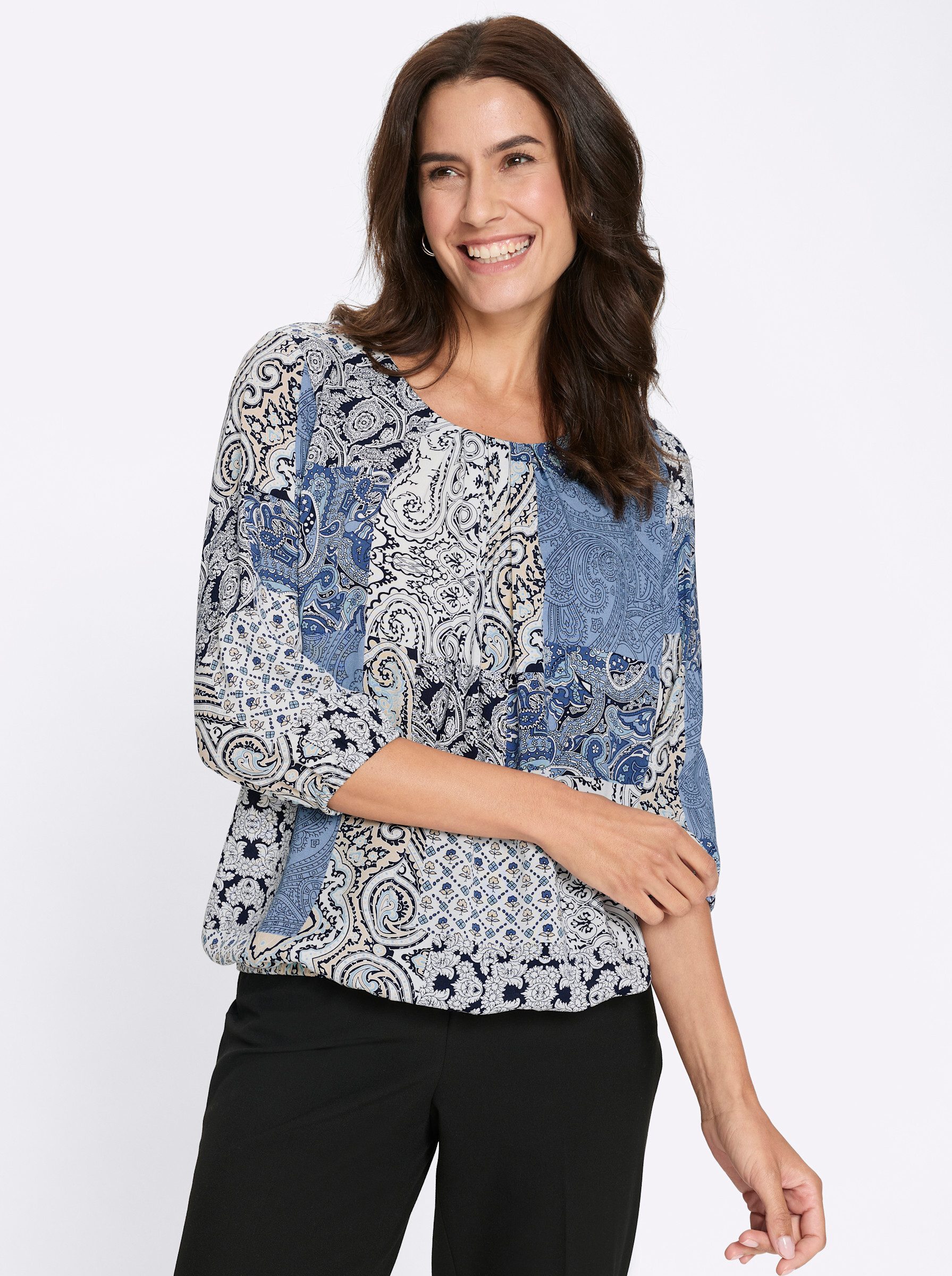 Witt Klassische Bluse Druckbluse 3/4-Arm günstig online kaufen