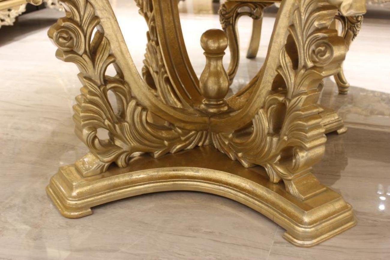 nur Stühle), Gold klassische ohne Made Esszimmer Esstisch Design Esstisch JVmoebel Rund 1x Esstisch Möbel Tisch Tische (1-St., Europa in