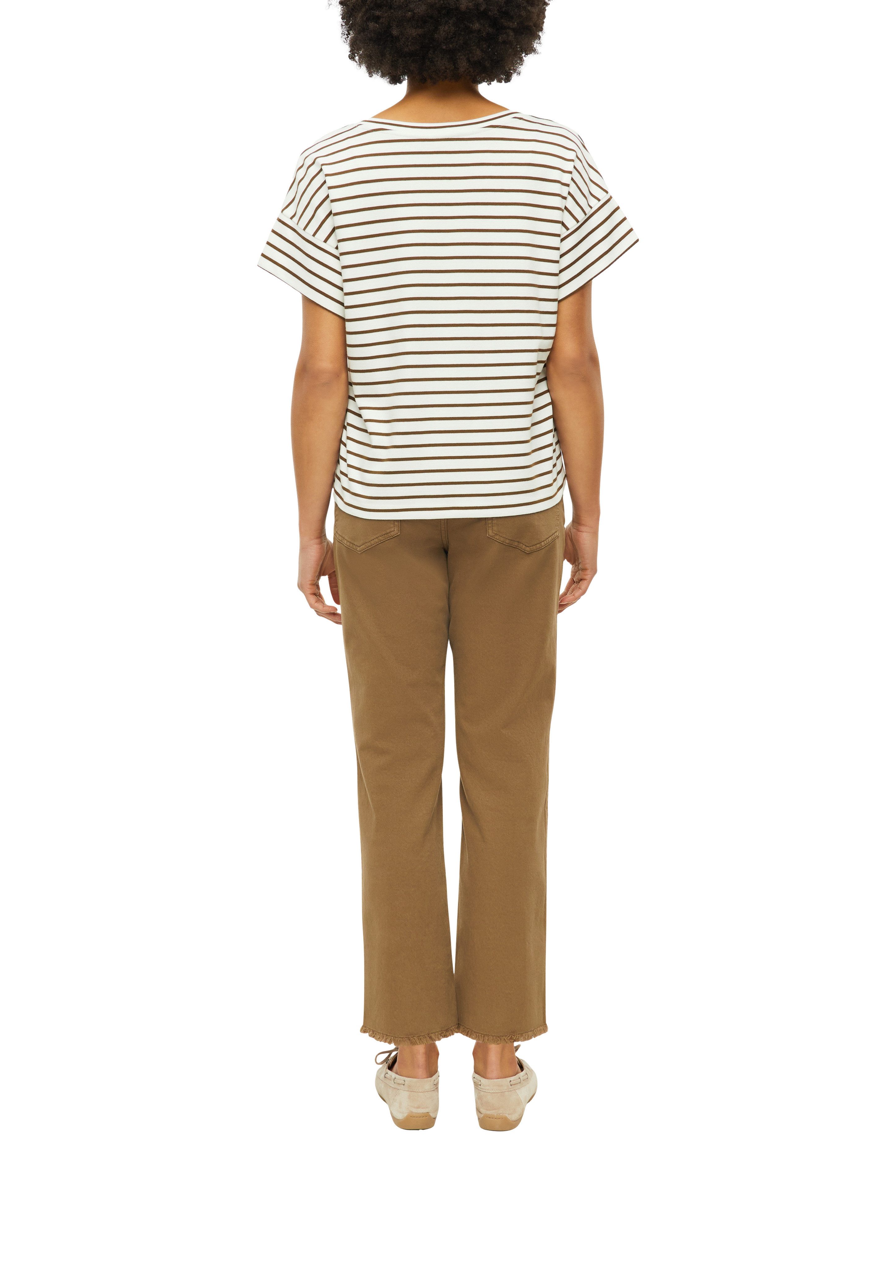 s.Oliver Kurzarmshirt Sommershirt in Streifen-Optik – Bild 2 von 5
