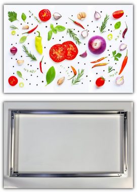 Victor (Zenith) Acrylglasbild Acrylglasbild \"Gemüse mit weißem Hintergrund\" - Größe: 30 x 45, Lebensmittel, in 30x45cm, Glasbilder Küche, Wanddeko, Küchenbild