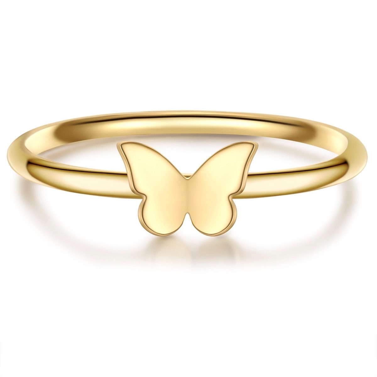 Glanzstücke München Silberring Schmetterling gelbgold günstig online kaufen