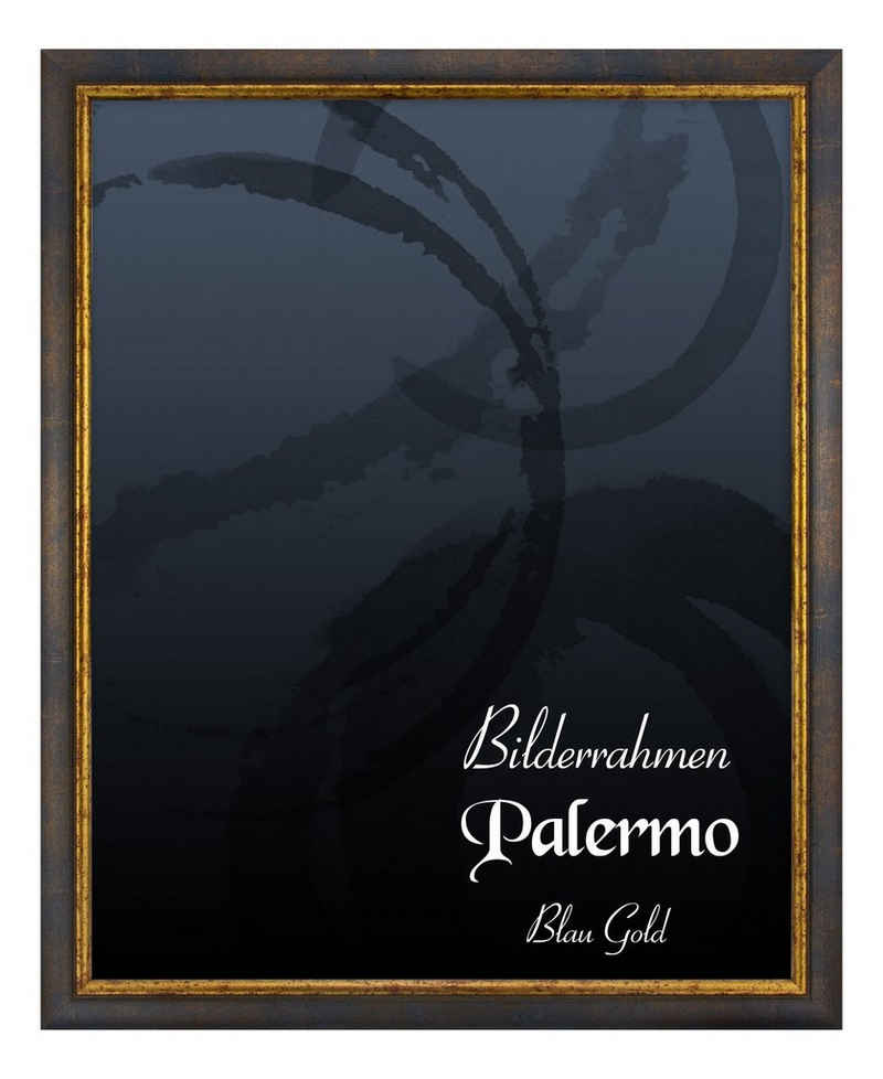 BIRAPA Einzelrahmen Bilderrahmen Palermo, (1 Stück), 20x20 cm, Blau Gold, Holz
