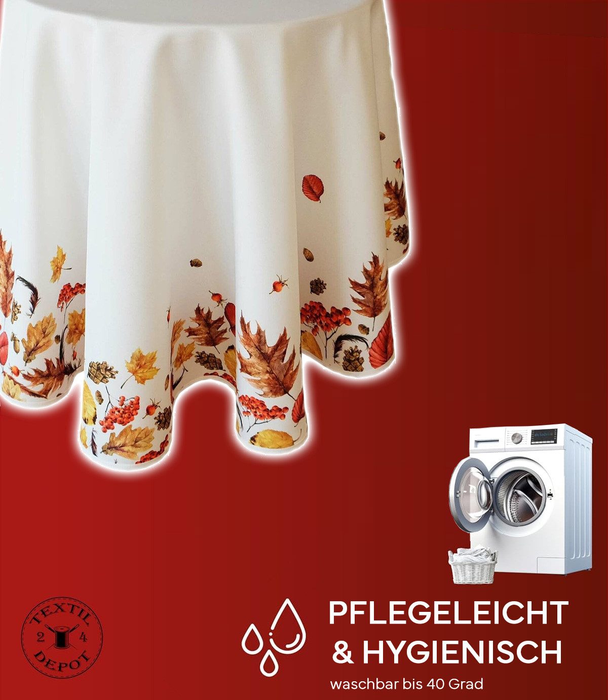 texpot Tischdecke Druckmotiv Herbstblätter Herbst Blätter (1-tlg)