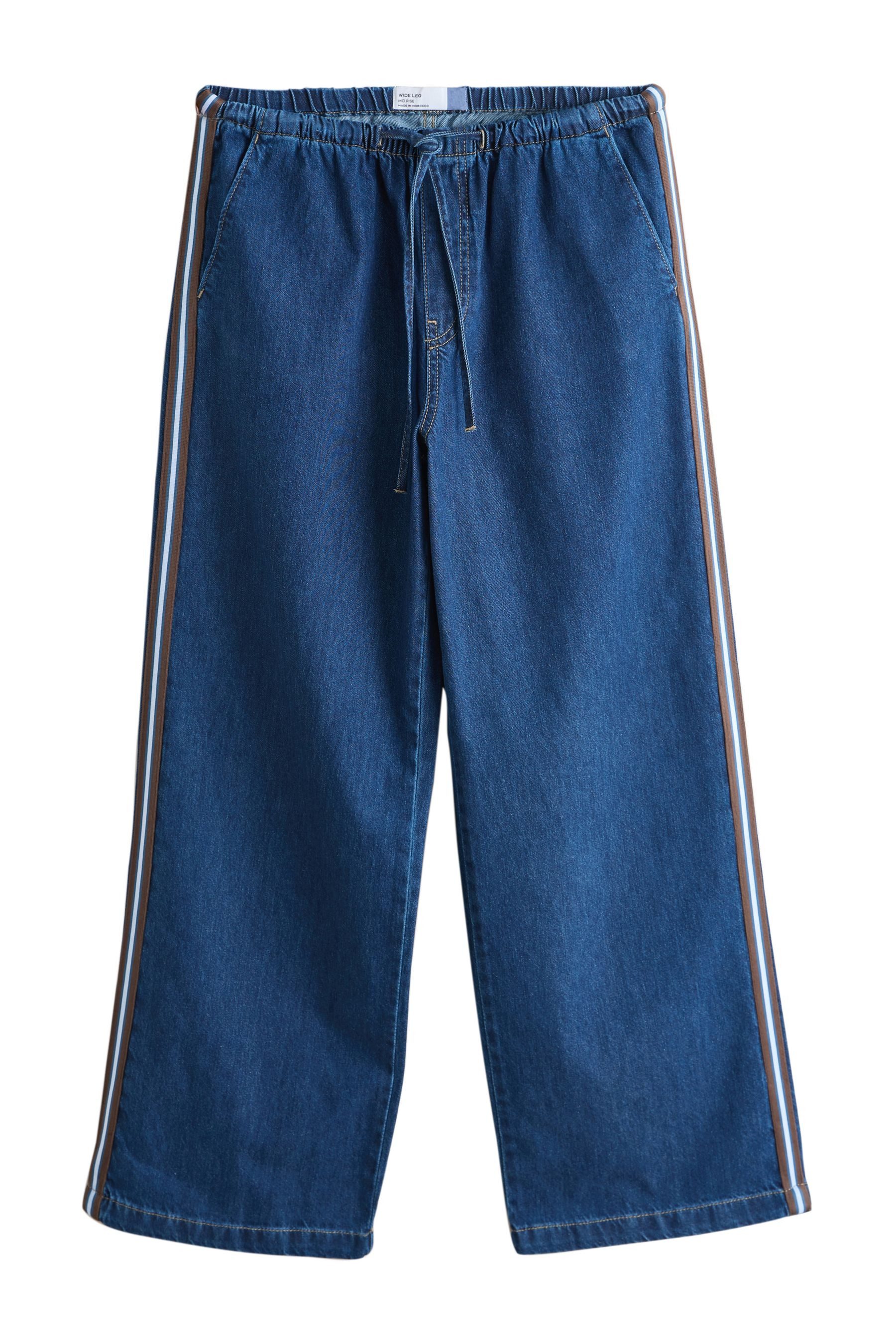 Jogginghose Jeans-Jogginghose mit Seitenstreifen