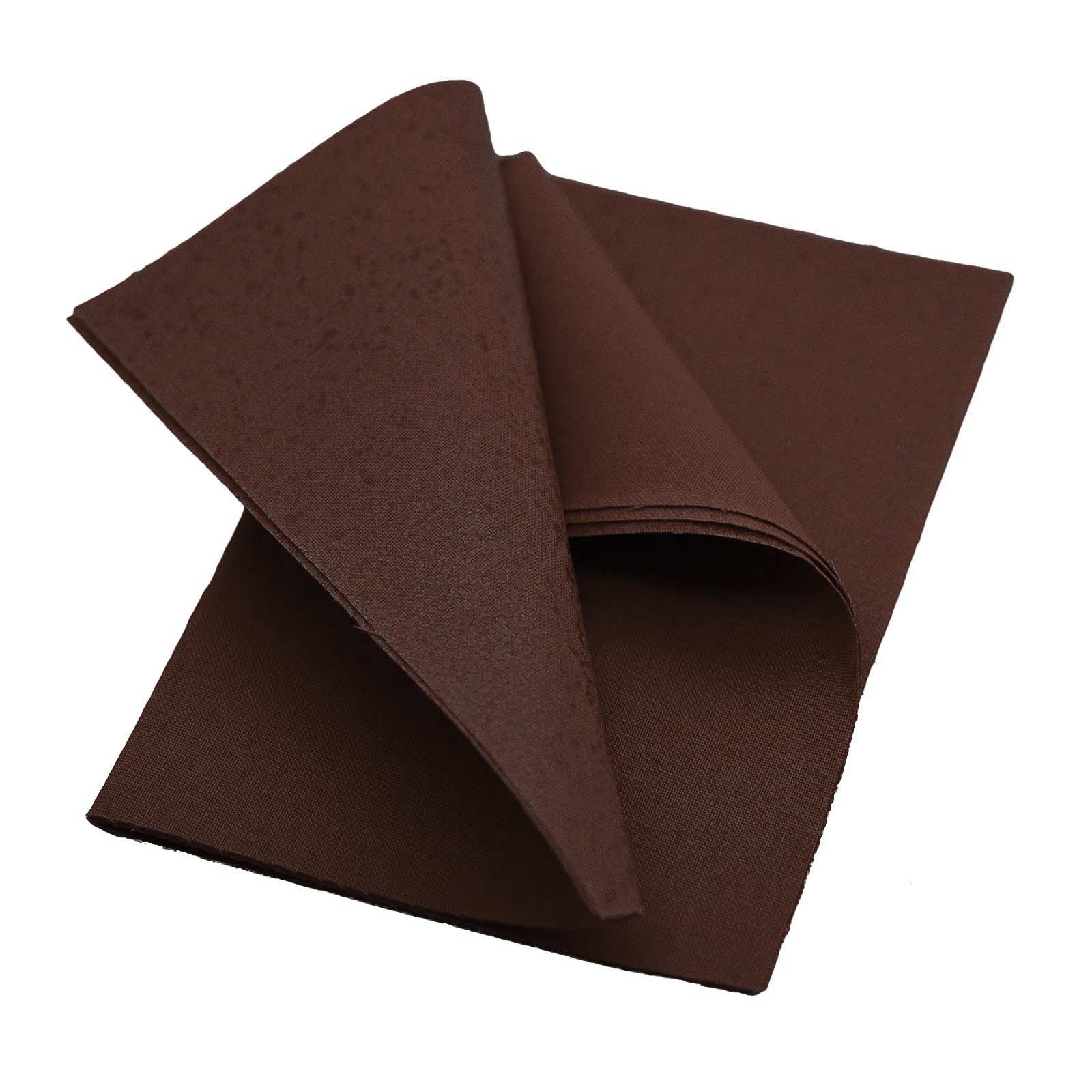 maDDma Aufnäher 3 zuschneidbare Flicken, Stoff - 100 % Baumwolle, Klebstoff - Polyethylen, schokobraun