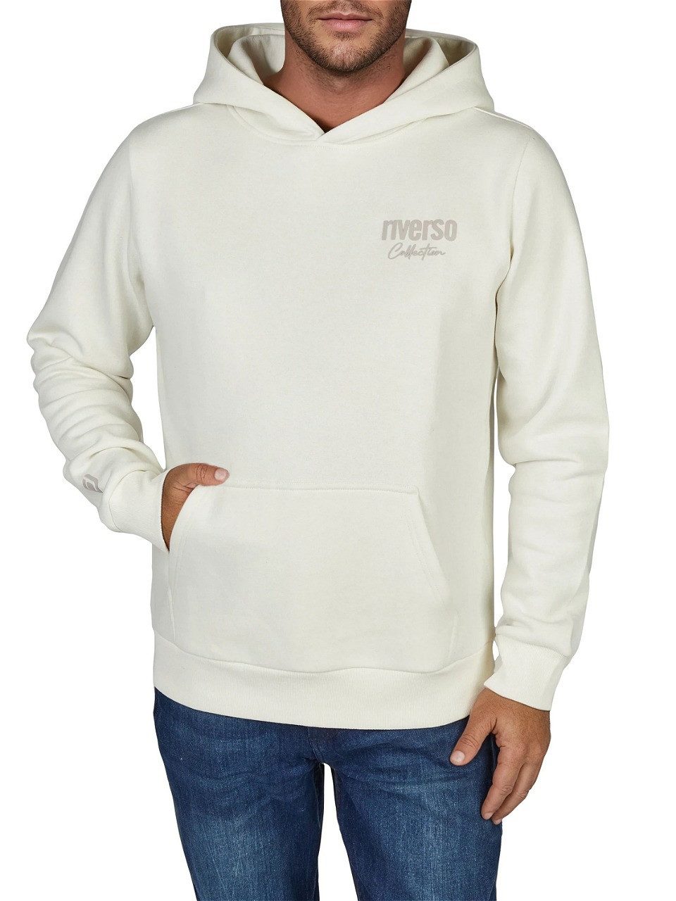 riverso Kapuzenpullover Herren Printed Hoodie RIVScott Regular Fit Streetwear Sweatshirt mit Kapuze