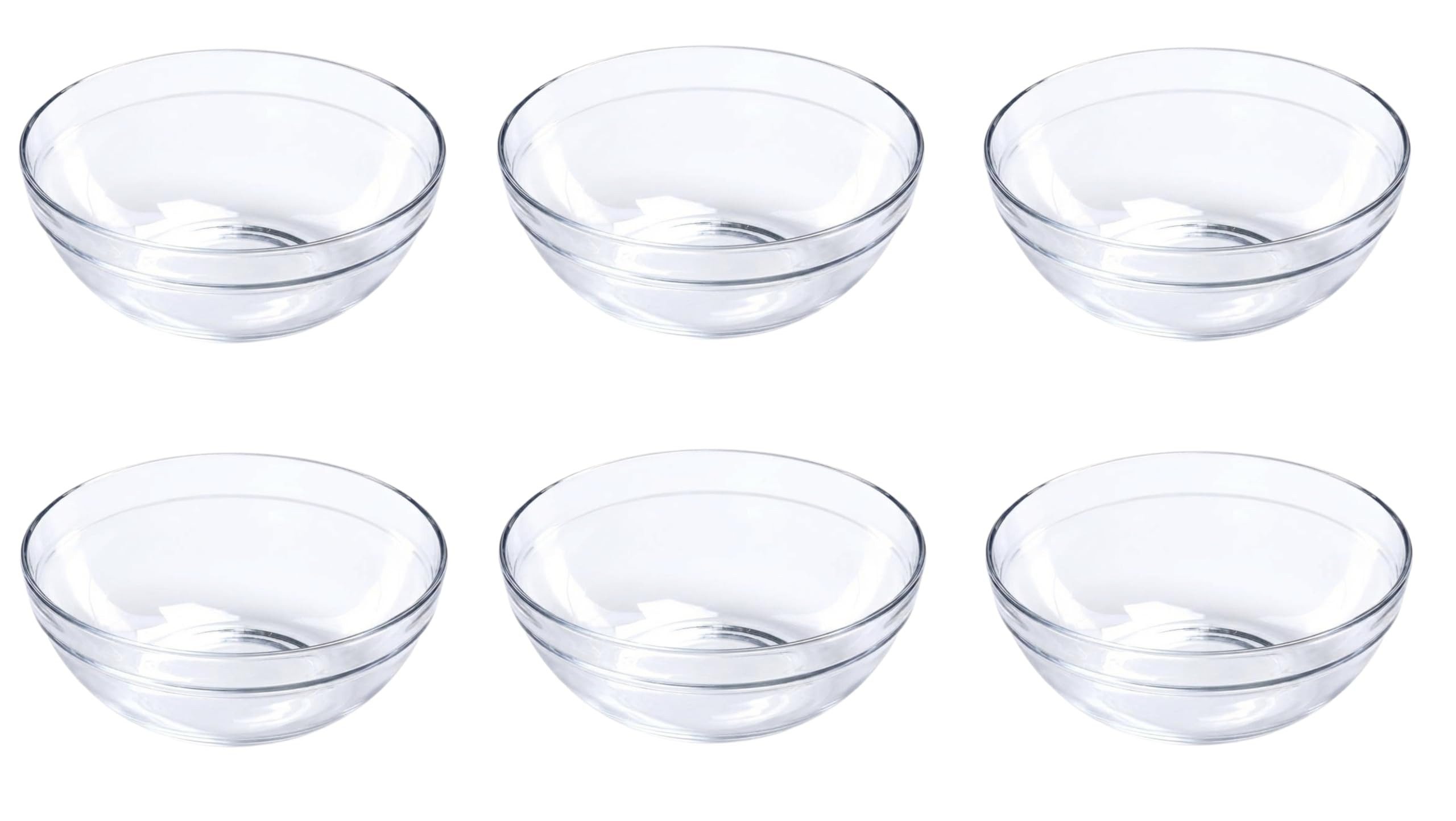 Provance Dipschale Dipschalen Schüsseln aus Glas Ø 9cm 12cm Glasschälchen für Dips, (Set, 6-tlg), spülmaschinengeeignet