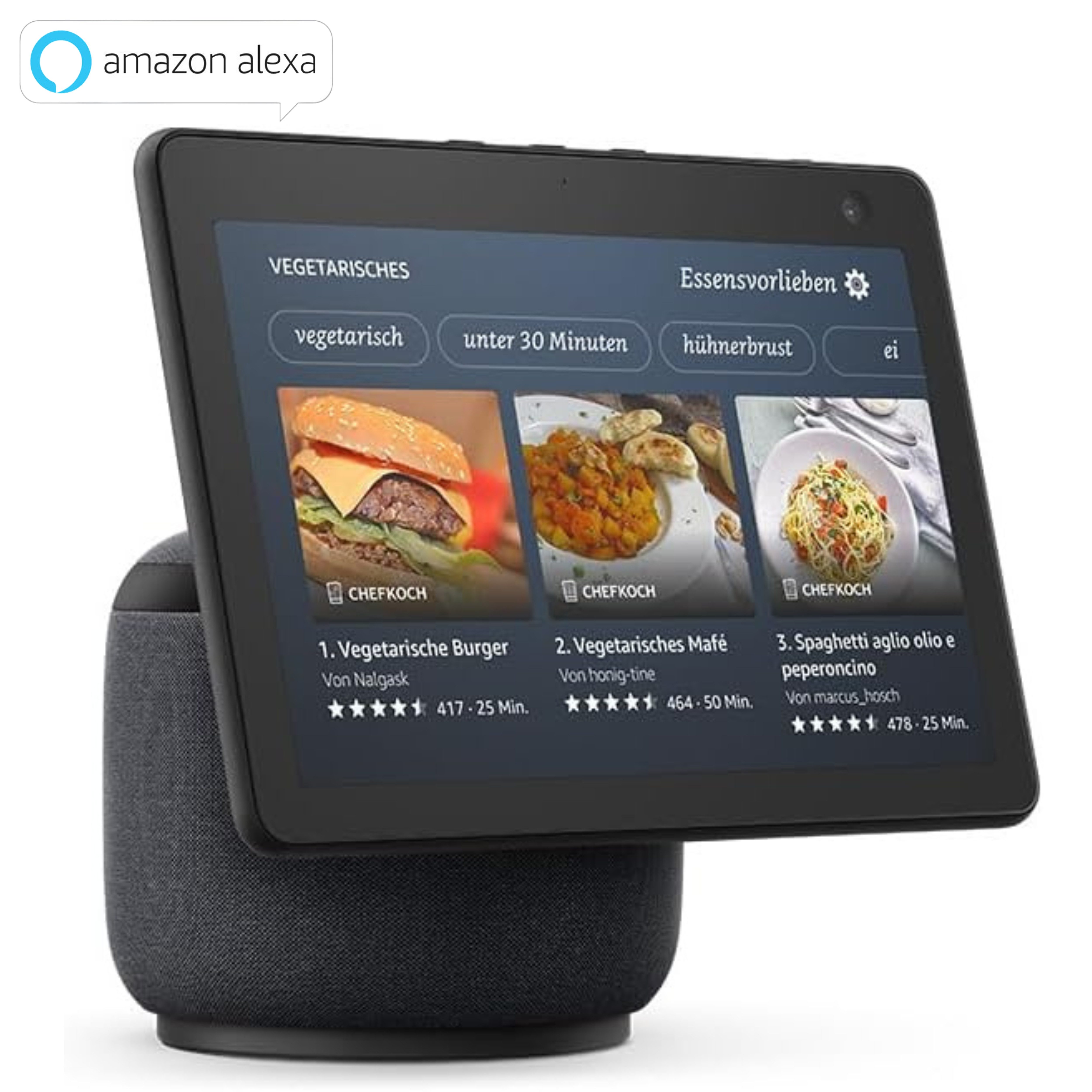 Echo Show 10 (Neueste Generation), Hochauflösendes Smart Display Lautsprecher